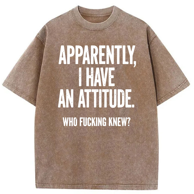 Apparently I Have An Attitude Who Fucking Knew tshirt 100% cotton