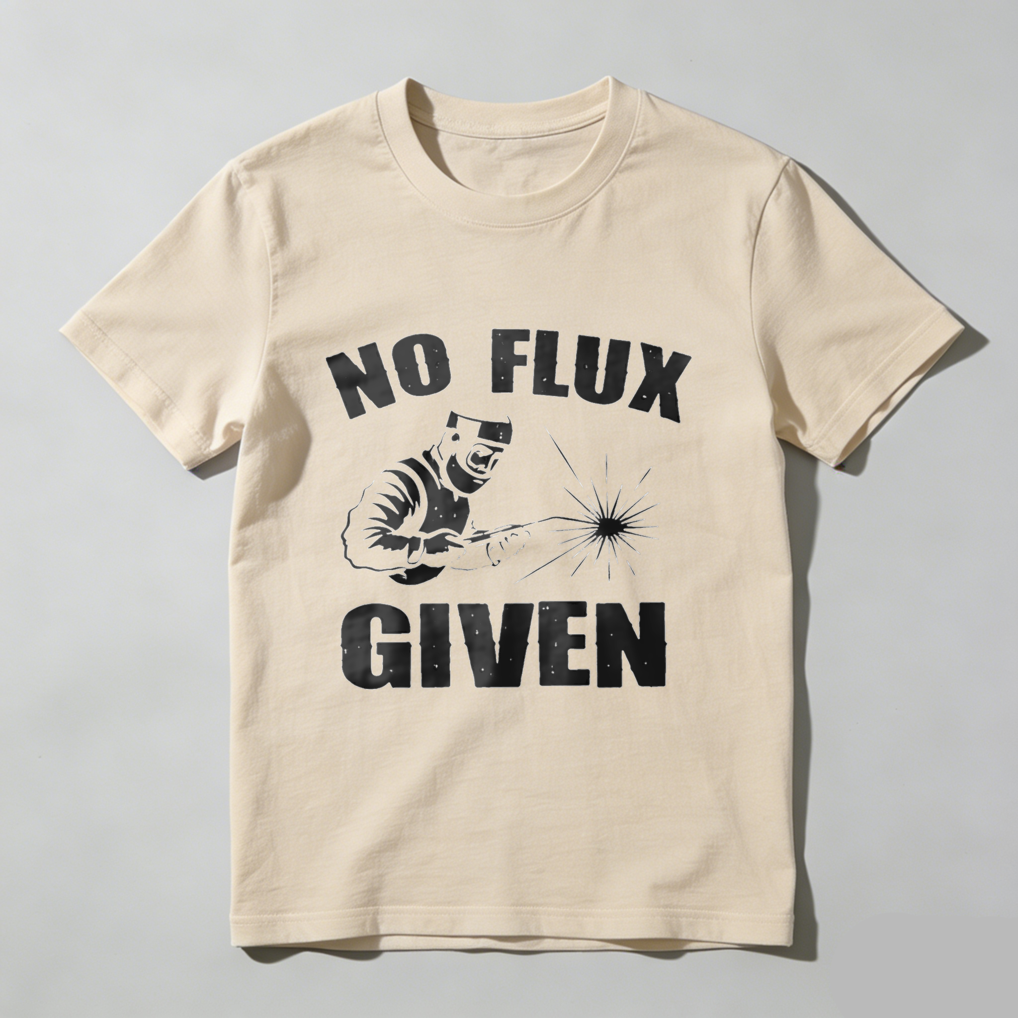 No Flux Given Welder T Shirt Funny Welding Gift For Men And Women With Welding Spark Design