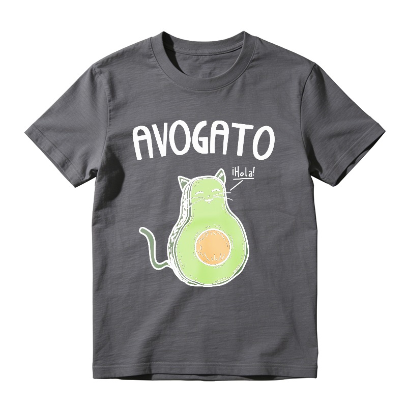 Avocado Cat With Hola Text Unisex Classic T-shirt