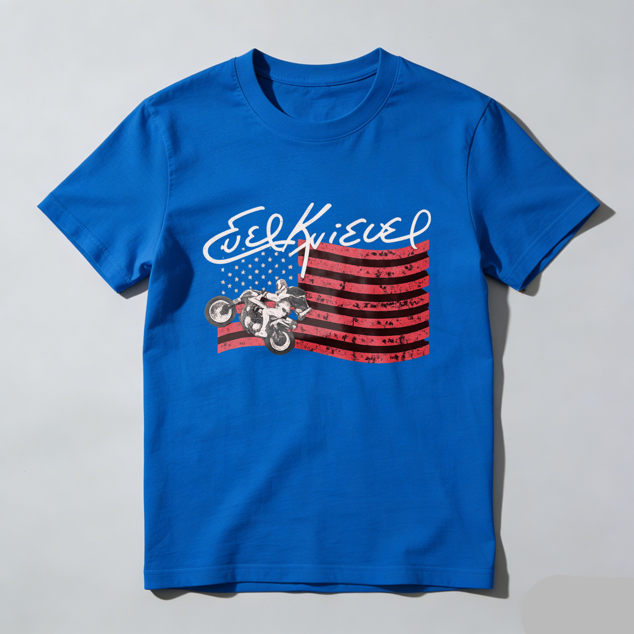 Joe Quieer American Flag Motorcycle T Shirt Made In Usa