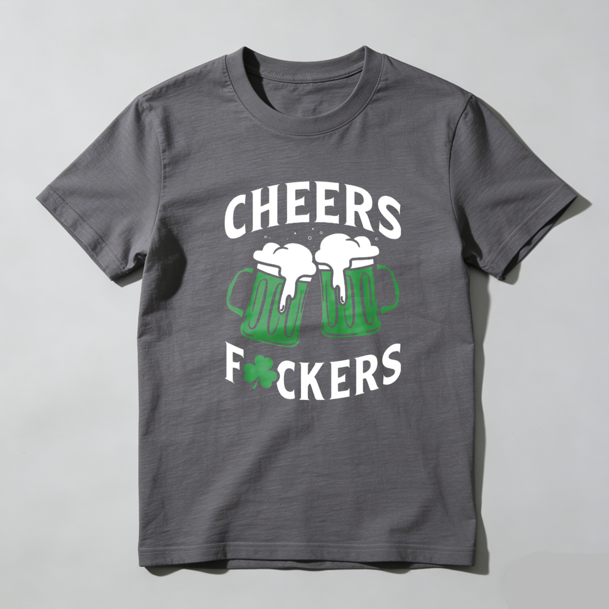 TEECURENT Cheers Beer Mugs Clover Fockers tshirt 100% cotton