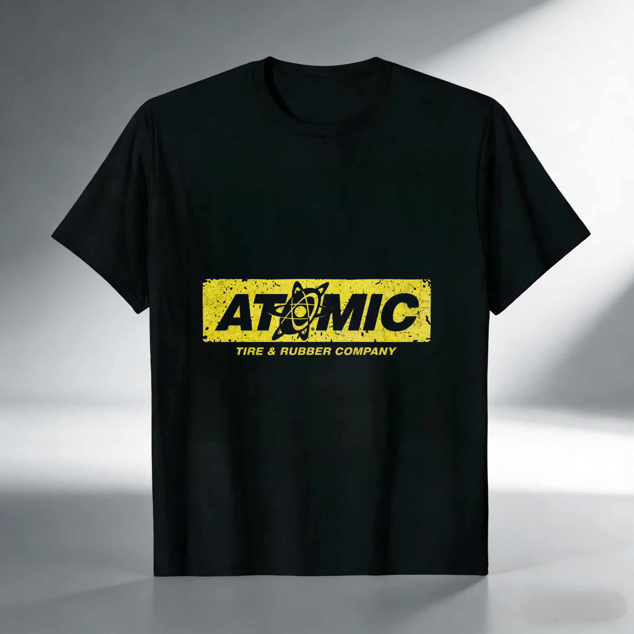 Atomic Tire And Rubber Company Logo T Shirt Black Men Women Unisex Casual Wear
