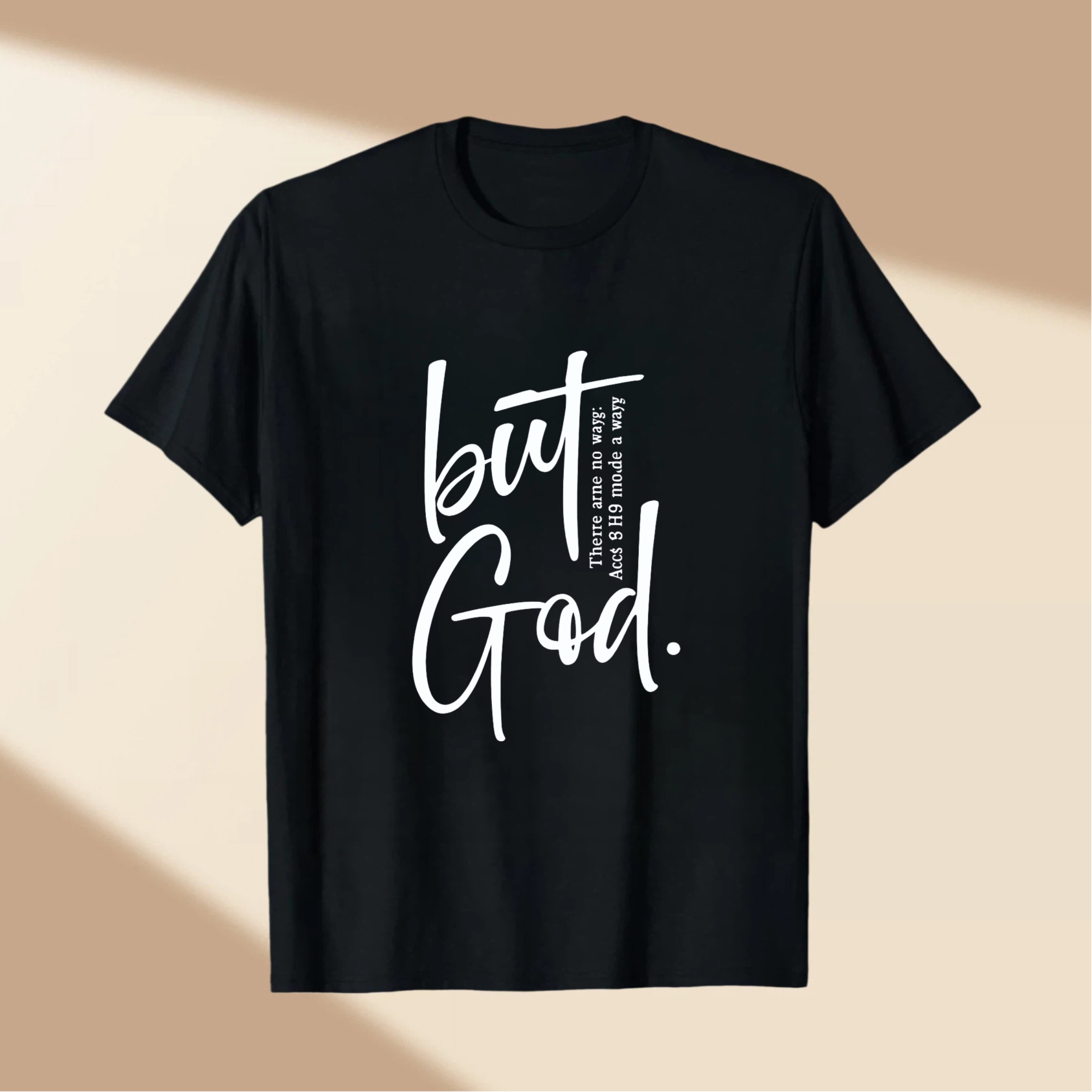 TEECURENT But God There Was No Way But He Made A Way Christian T Shirt Faith Inspired Religious Quote Apparel For Men And Women WOMEN