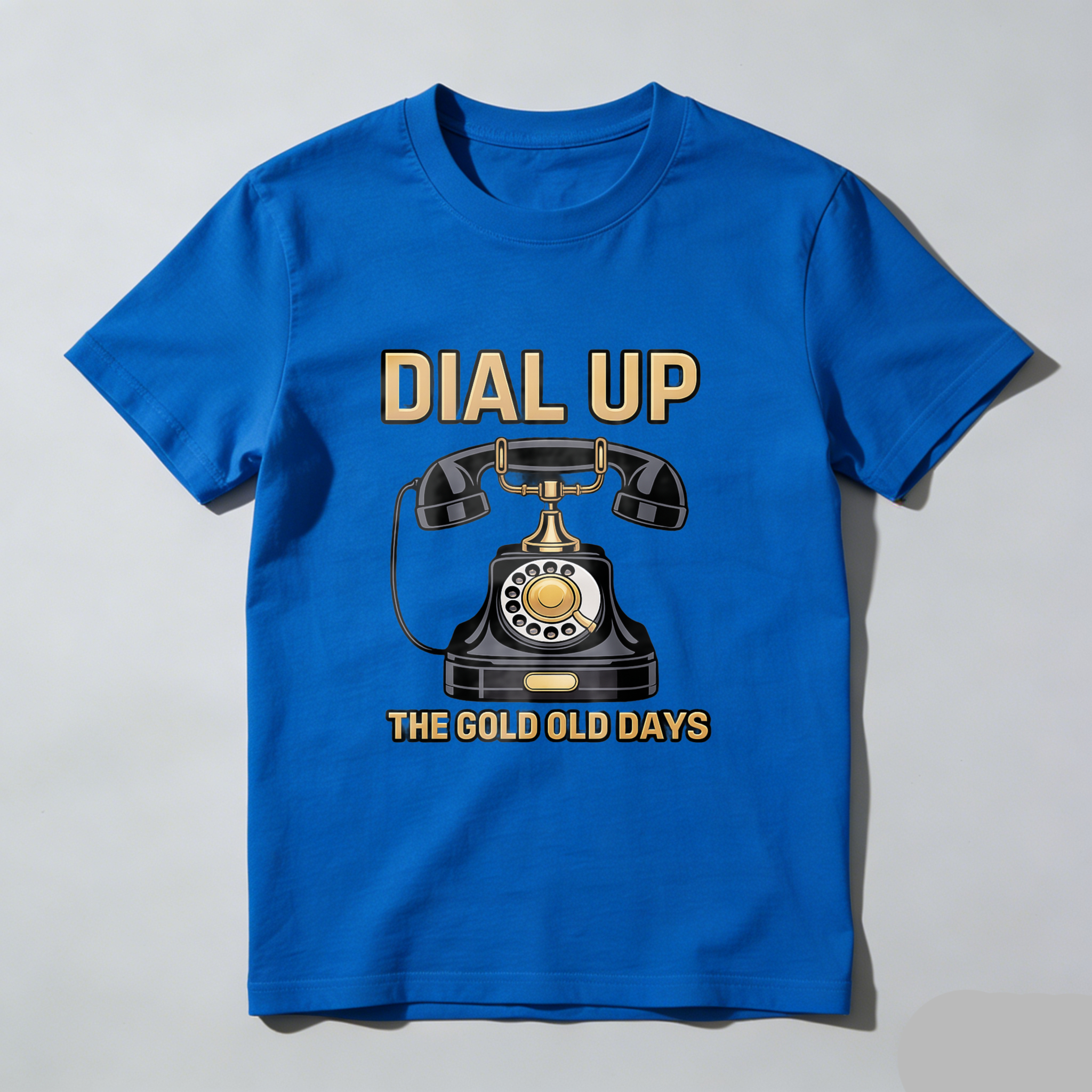 Dial Up The Gold Old Days Vintage Rotary Phone T-Shirt Made In Usa