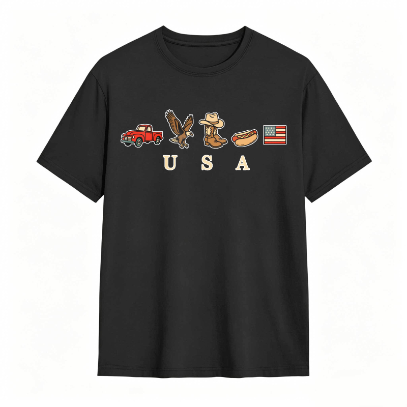 USA Icons Comfort Colors 4th Of July Graphic Tee
