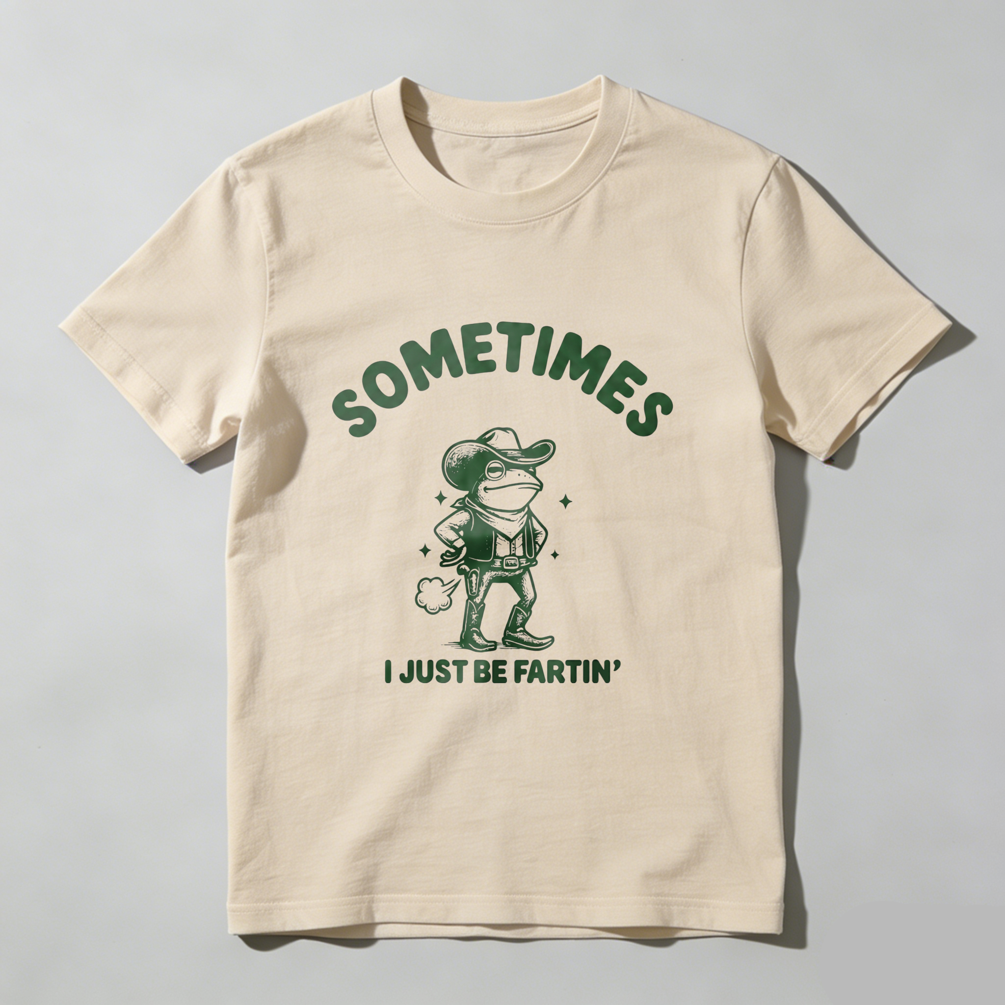 Casual, Men's T-Shirt, Funny Cow Pattern With Text, Everyday Wear, Gift For Friends
