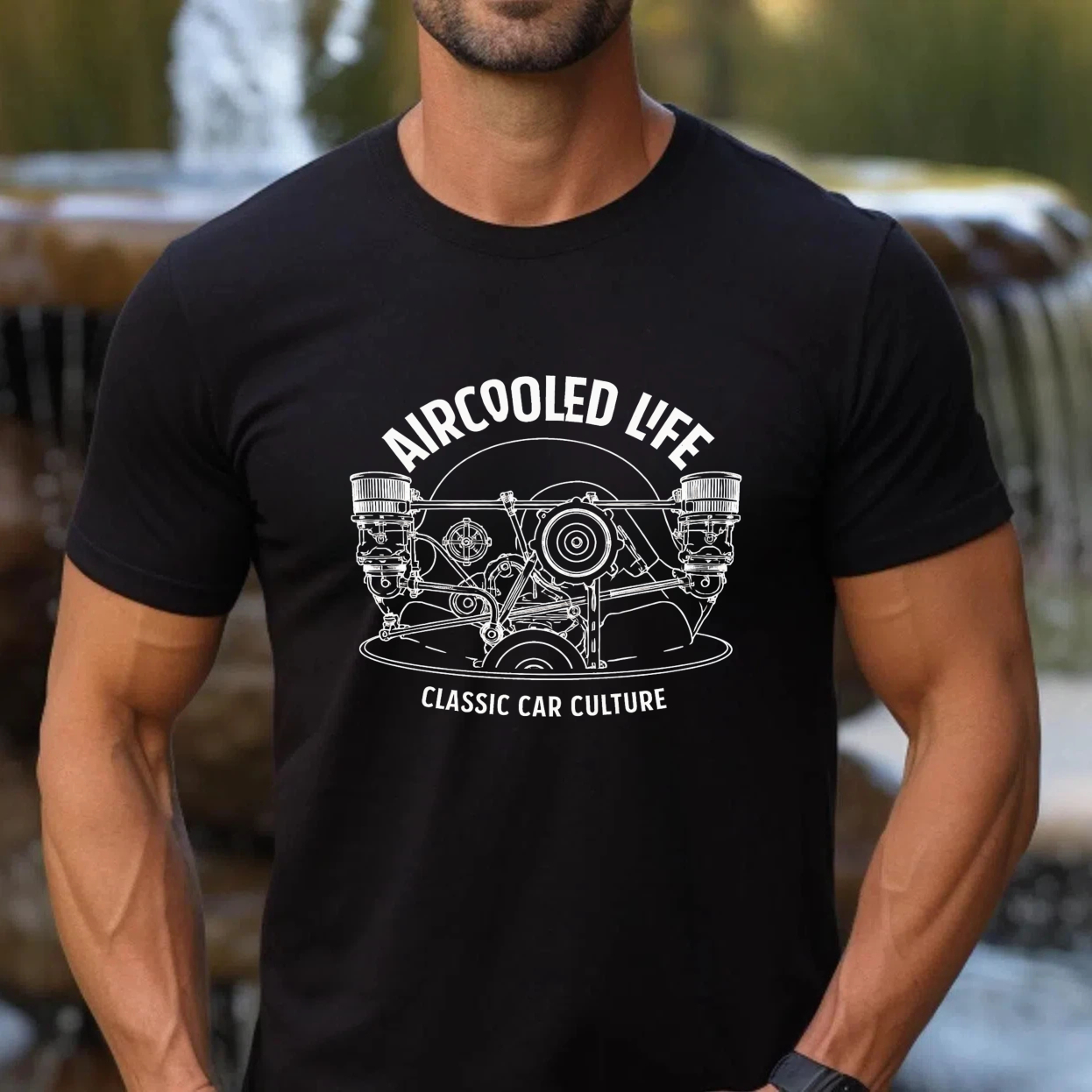 Aircooled Life Classic Car Culture T Shirt For Volkswagen Enthusiasts And Air Cooled Engine Fans