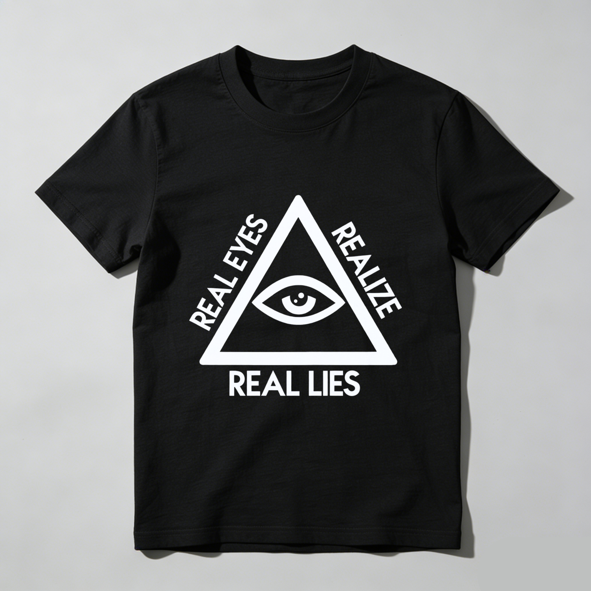 TEECURENT  Real Eyes Realize Real Lies Eye In Triangle(1) TEECURENT