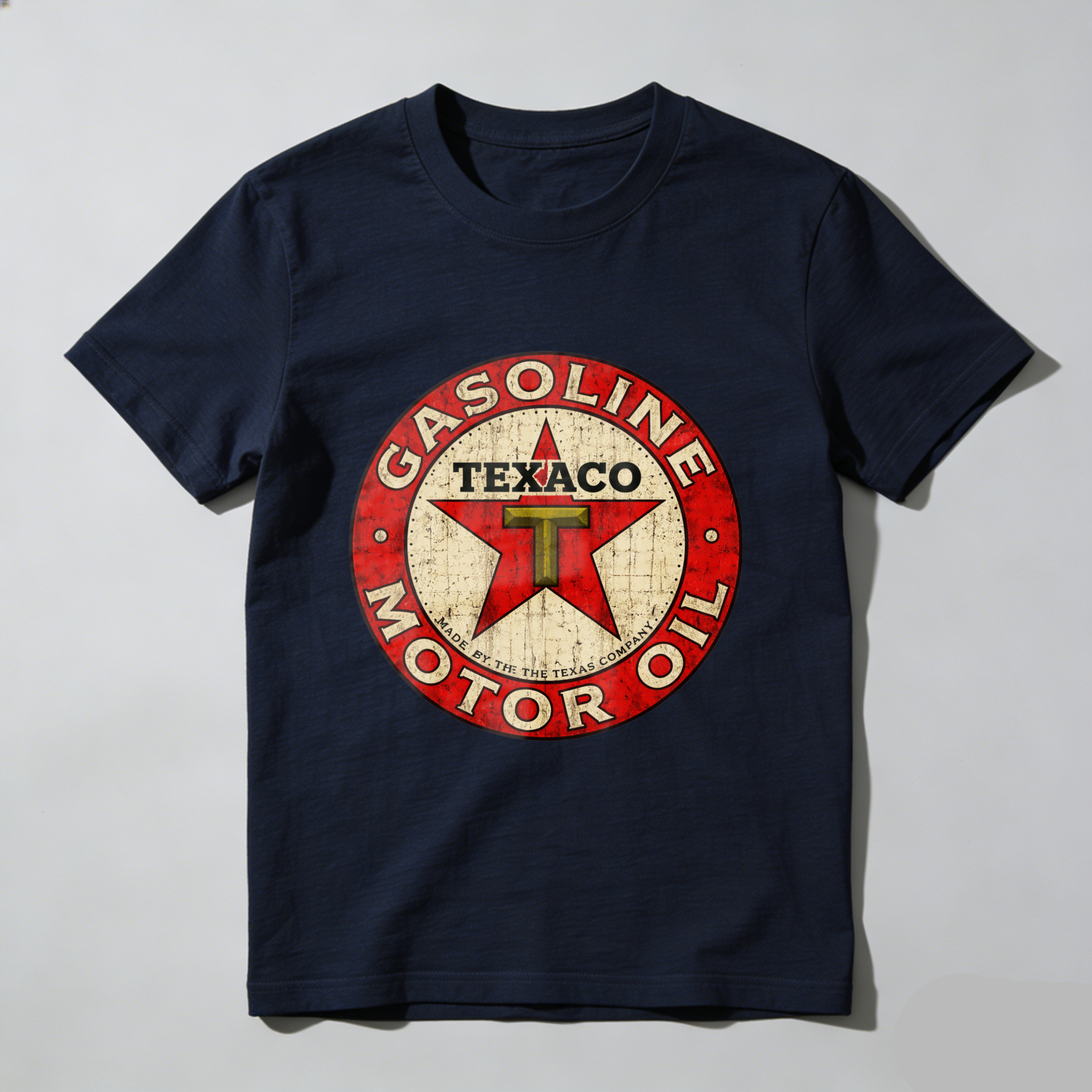 Texaco Gasoline Motor Oil Vintage Logo T Shirt Classic Retro Design Black Cotton Tee Men Women Unisex Apparel
