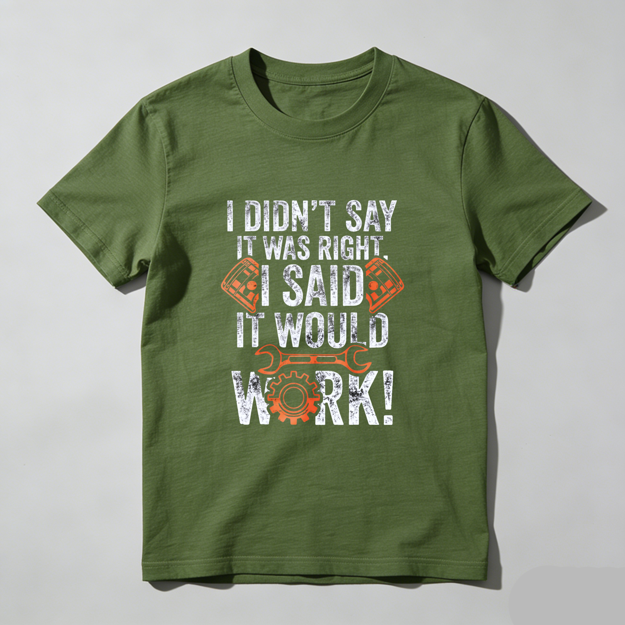 I Didnt Say It Was Right I Said It Would Work Mechanic T Shirt For Men And Women With Wrench And Gear Design Funny Automotive Repair Gift