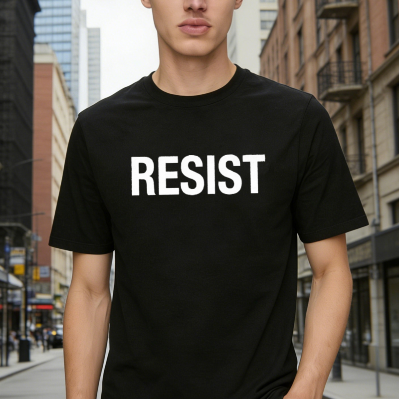Resist Text Graphic T-shirt