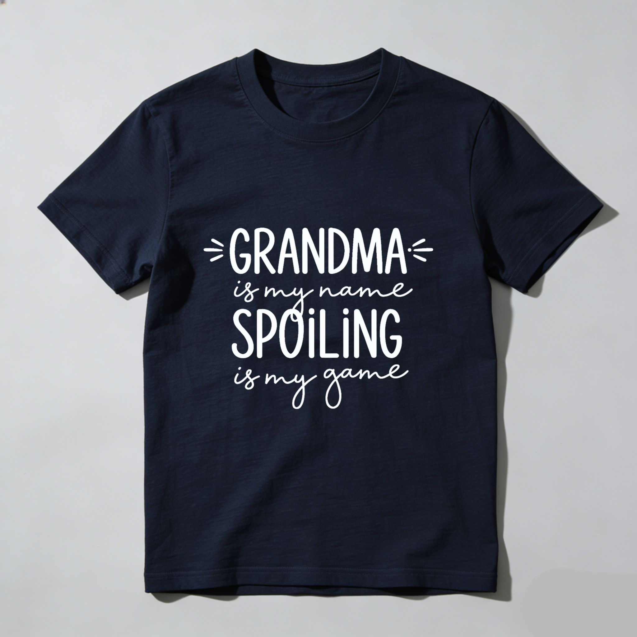 TEECURENT Grandma Is My Name Spoiling Is My Game T Shirt For Grandmother Gift Funny Grandparent Shirt Women Men Casual Top WOMEN