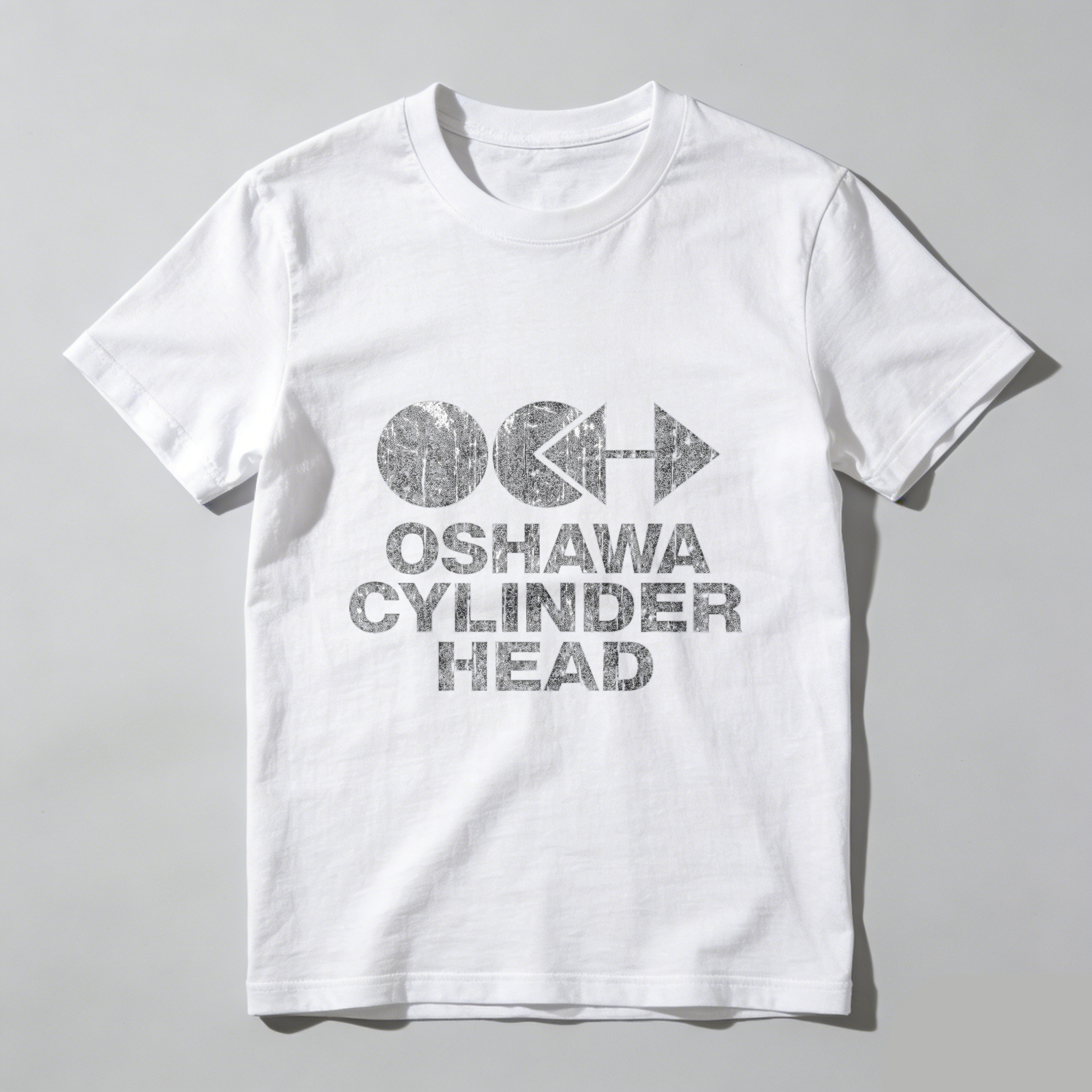 Oshawa Cylinder Head Logo T Shirt Black Men Women Unisex Casual Streetwear Top