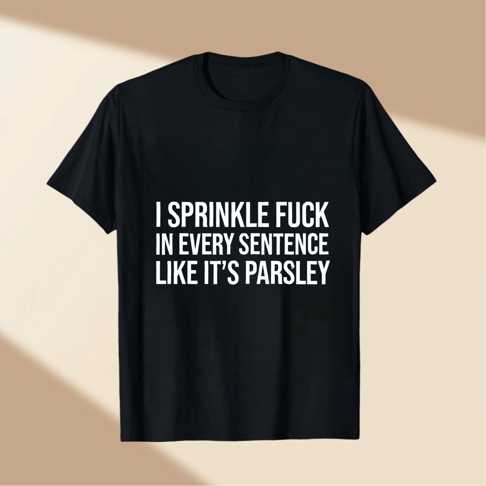 TEECURENT I Sprinkle F Word In Every Sentence Like It's Parsley Funny T-Shirt Sarcastic Humor Tee WOMEN