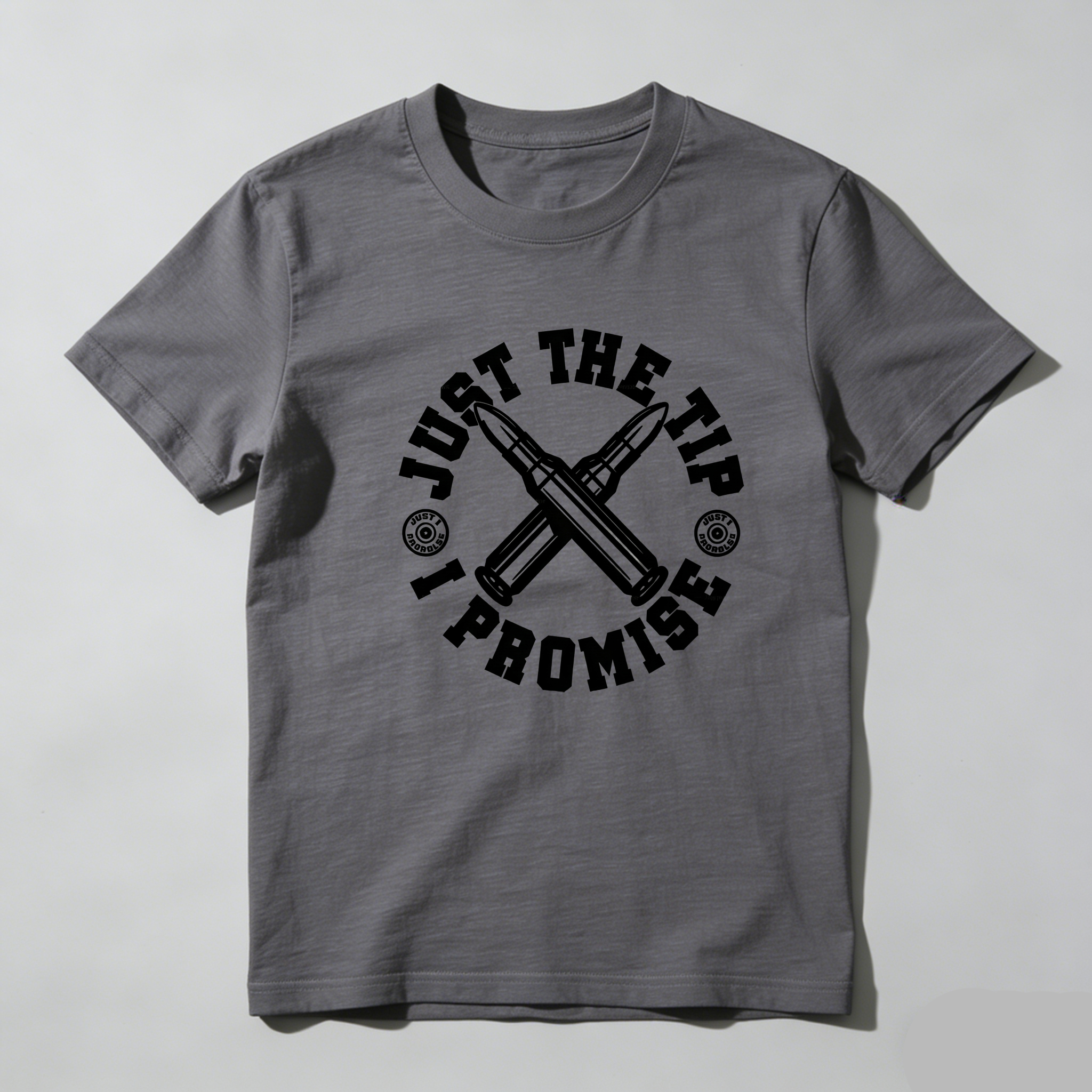 TEECURENT Just The Tip I Promise Pure Cotton Short Sleeve T Shirt-TeeCurent