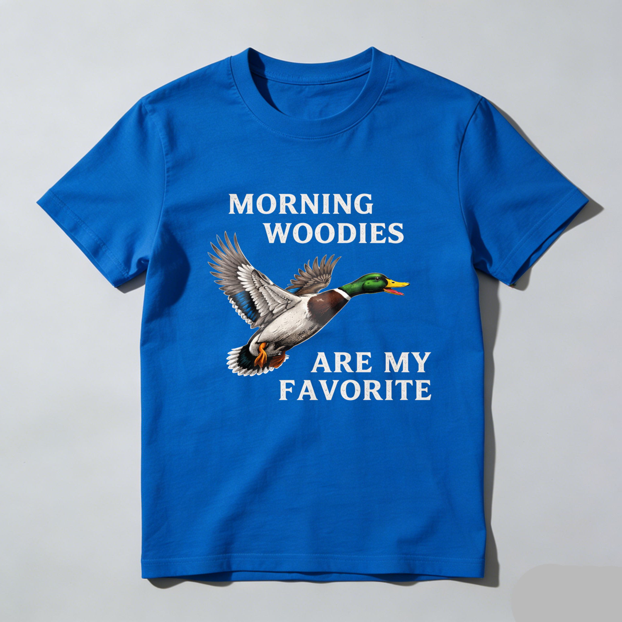 TEECURENT Morning Woodies Are My Favorite Duck Hunting T-Shirt For Men And Women Outdoor Hunting Gear Apparel-TeeCurent