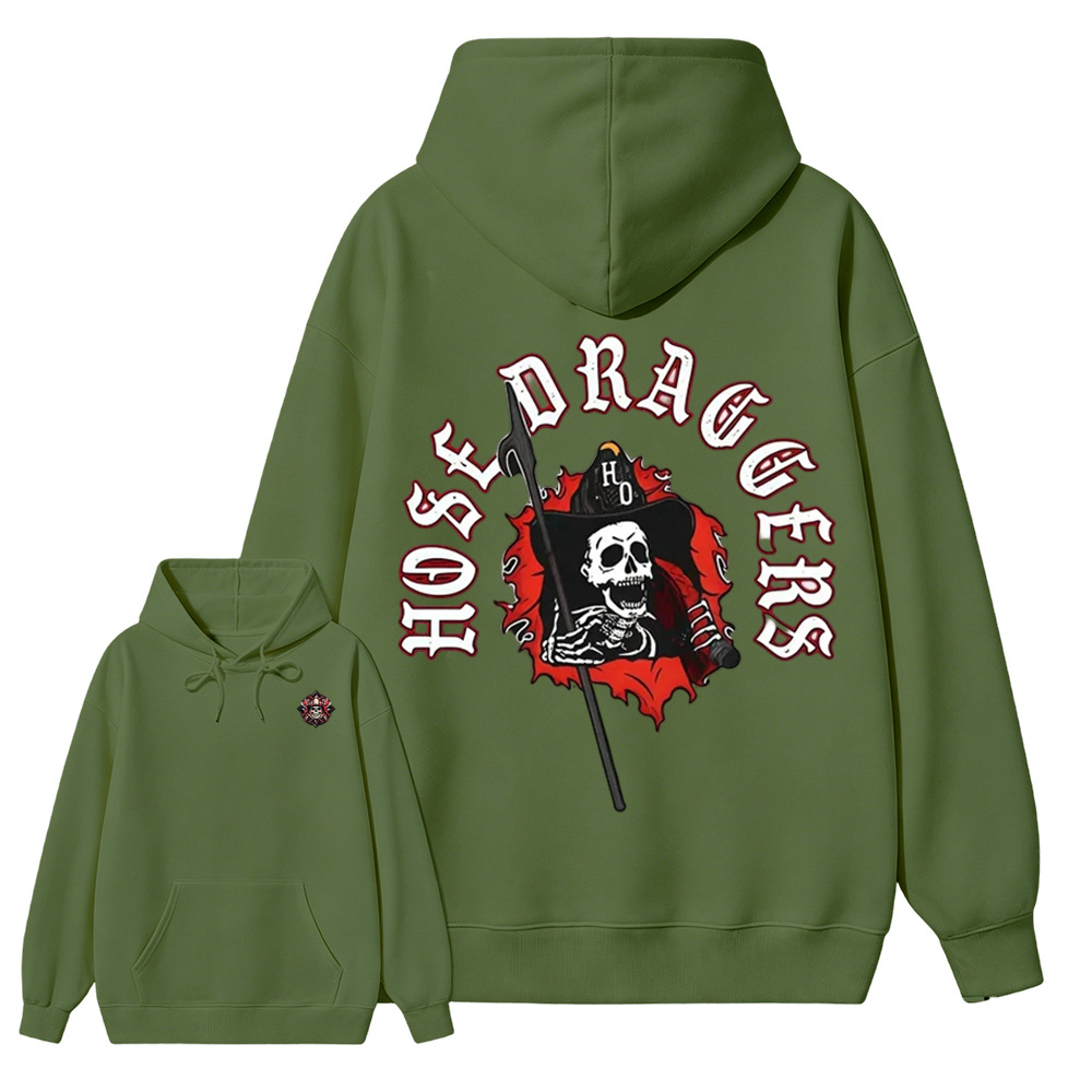 Hose Draggers Firefighter Skull  Hoodie