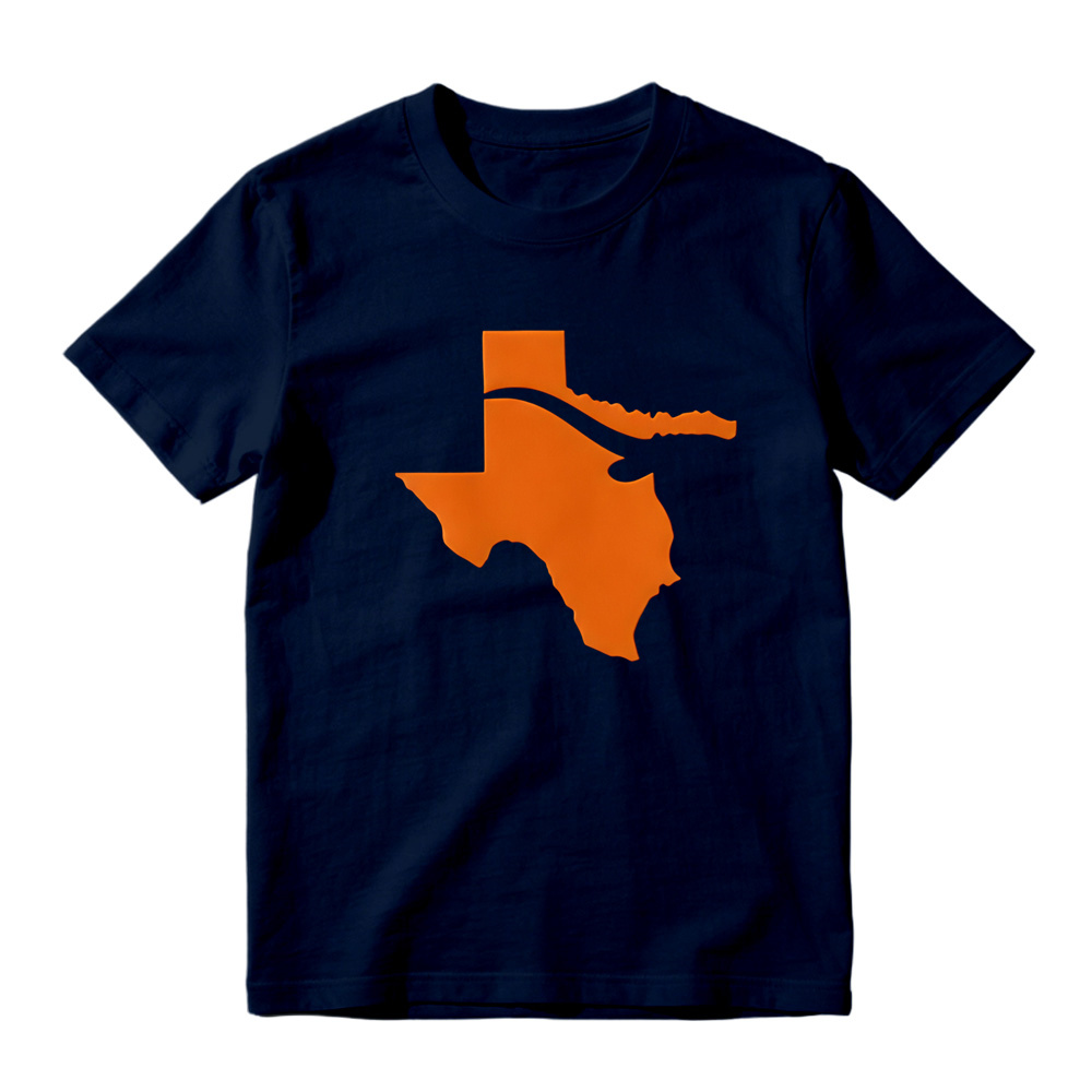Minimal Texas Map Graphic Tee Unisex Solid Color State Outline T-Shirt