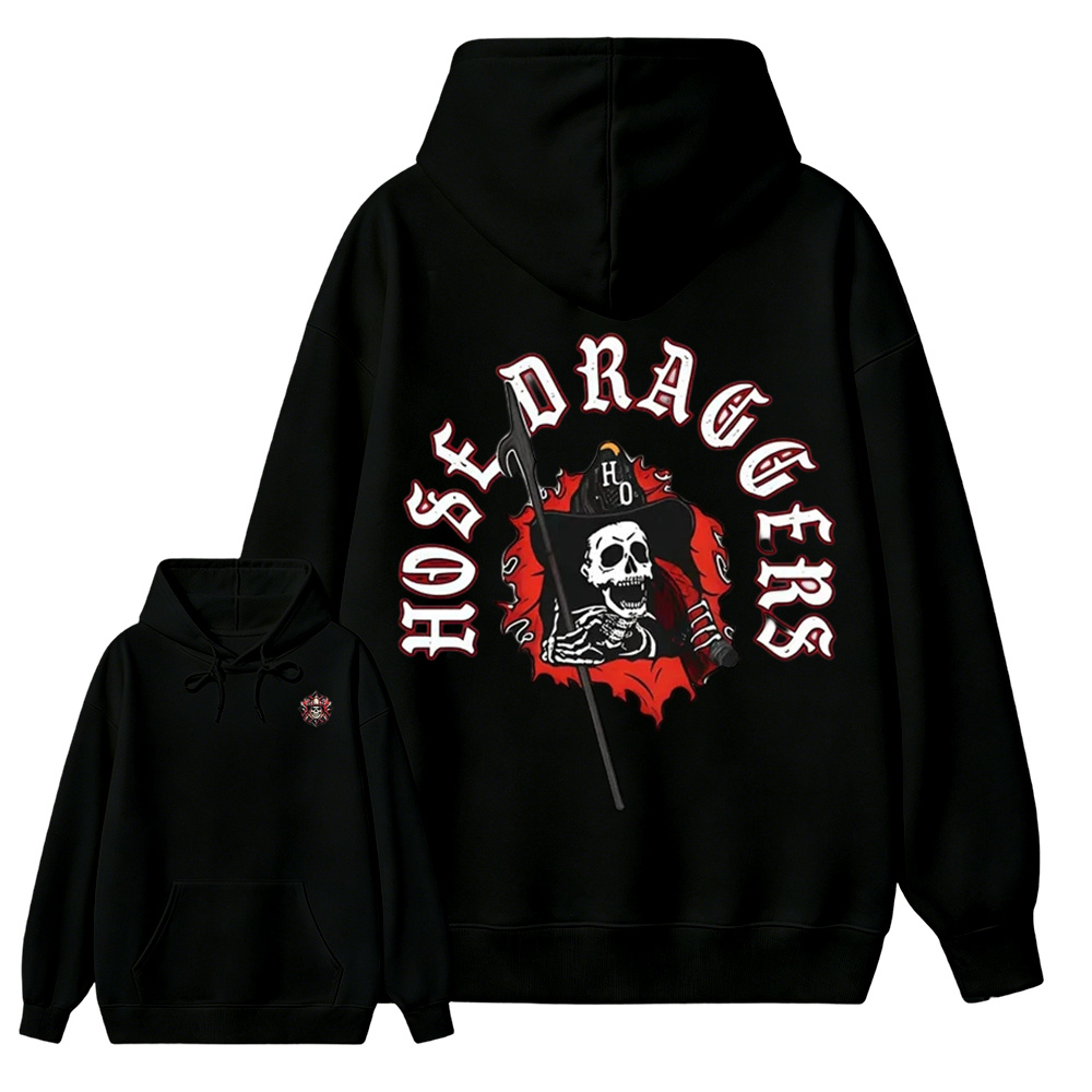 Hose Draggers Firefighter Skull  Hoodie