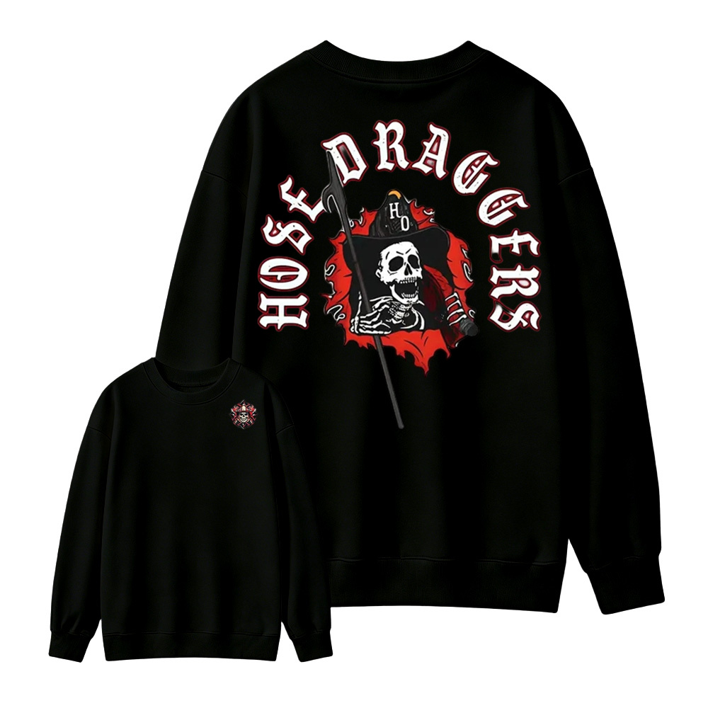 Hose Draggers Firefighter Skull  Sweatshirt