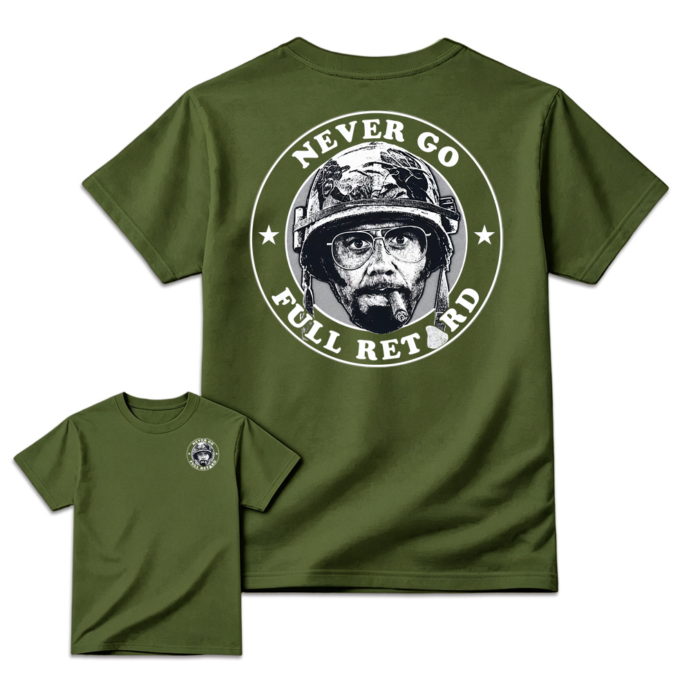Tropic Thunder Kirk Lazarus Never Go Full Retard Meme Tshirt