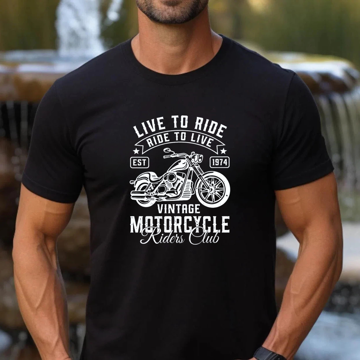 Live To Ride Ride To Live Vintage Motorcycle Riders Club Est 1974 T Shirt