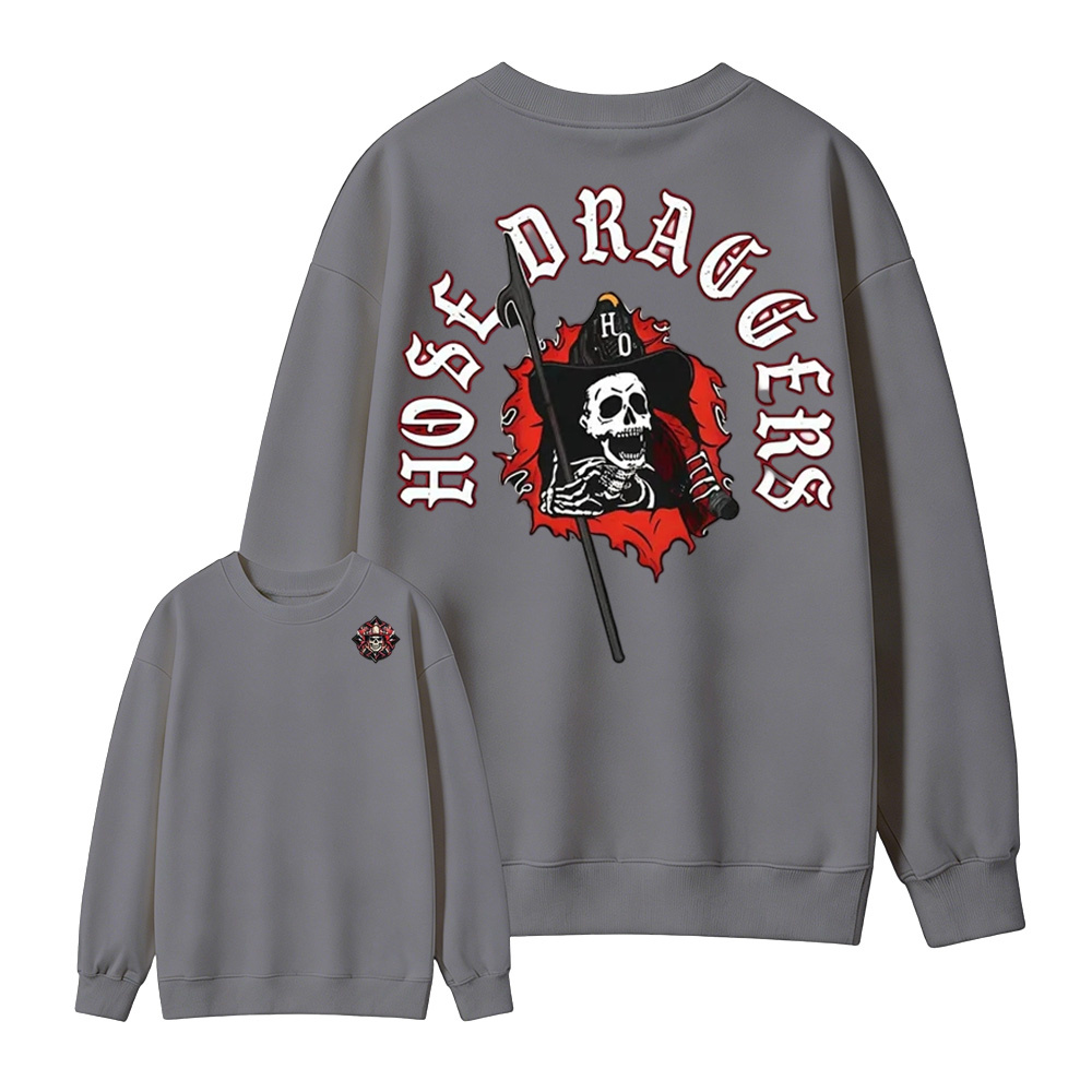 Hose Draggers Firefighter Skull  Sweatshirt
