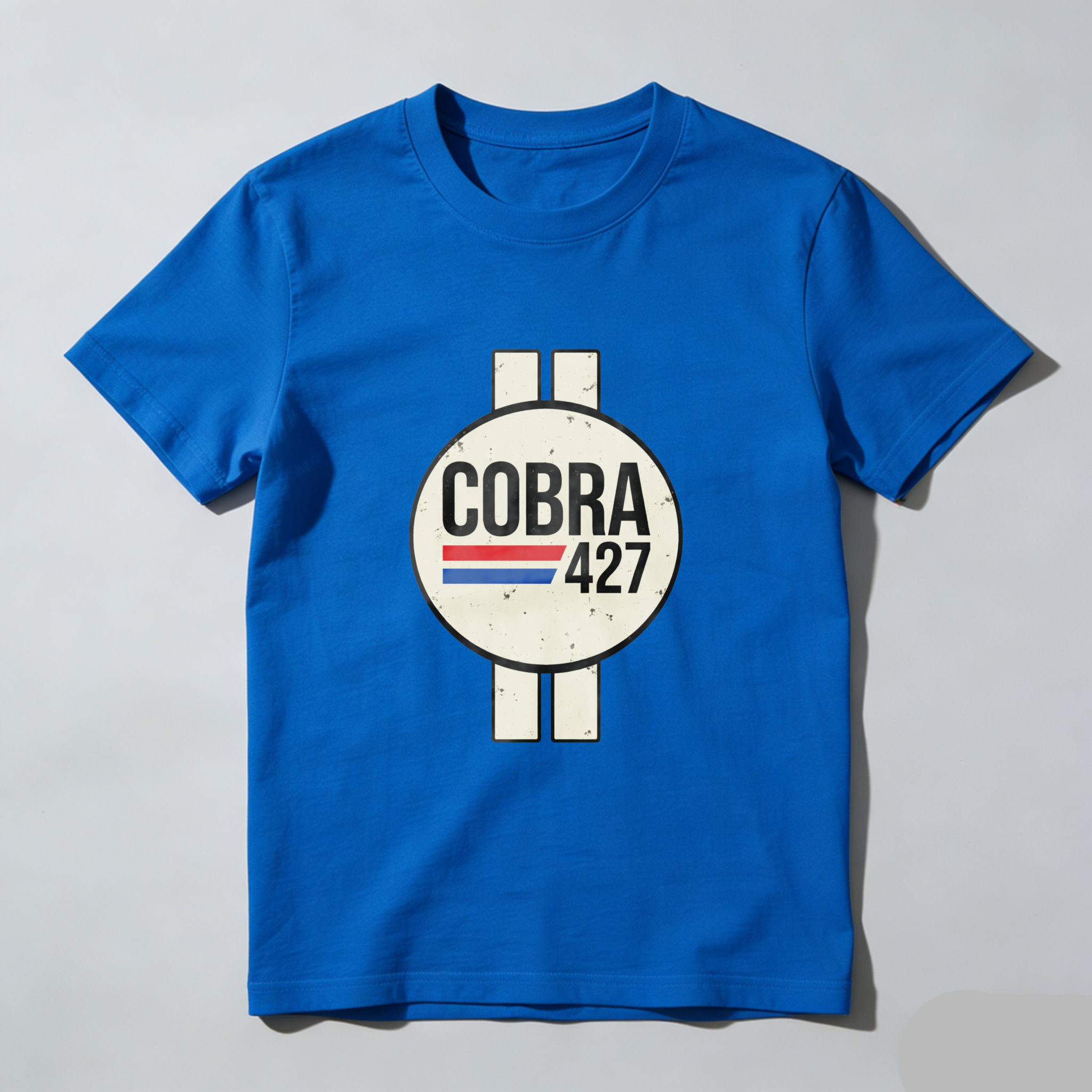 Cobra 427 Classic Car Logo T Shirt Black Vintage Racing Design Men Women Unisex Apparel