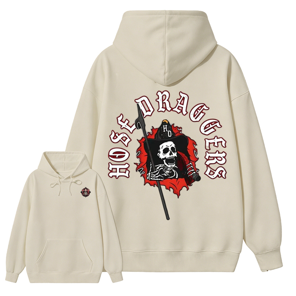 Hose Draggers Firefighter Skull  Hoodie