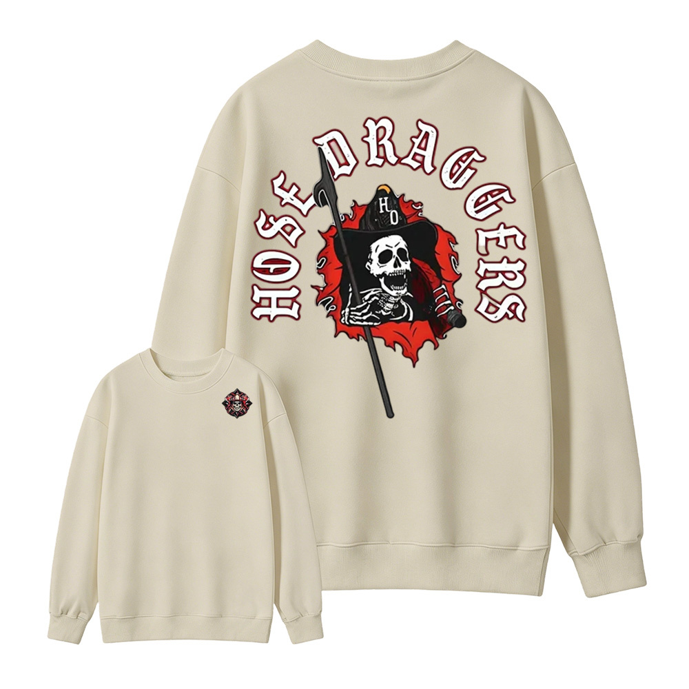 Hose Draggers Firefighter Skull  Sweatshirt