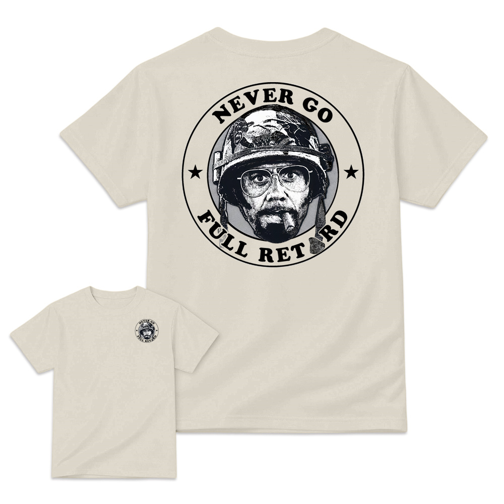 Tropic Thunder Kirk Lazarus Never Go Full Retard Meme Tshirt