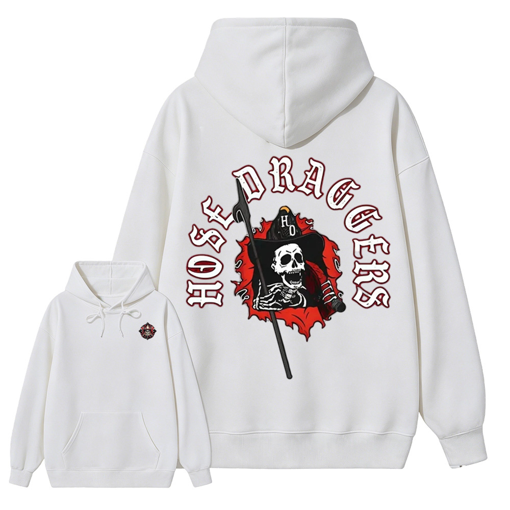 Hose Draggers Firefighter Skull  Hoodie