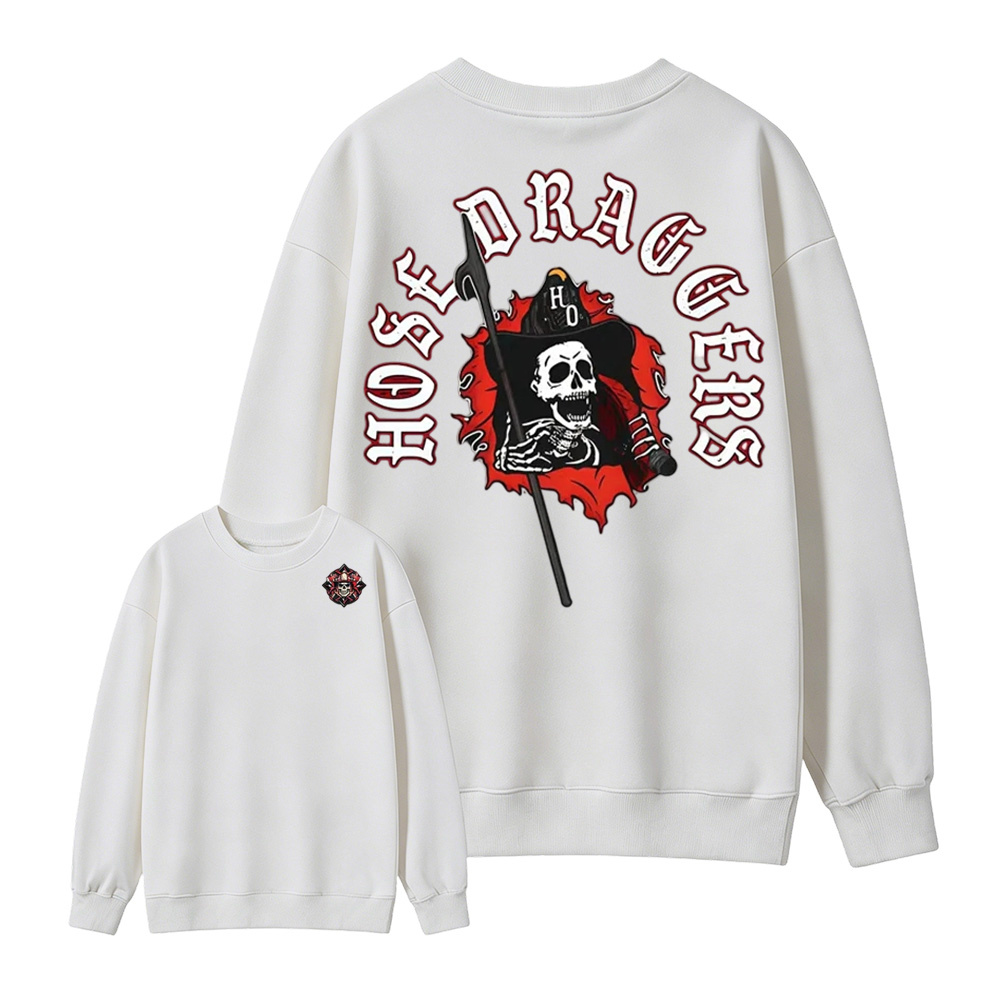 Hose Draggers Firefighter Skull  Sweatshirt