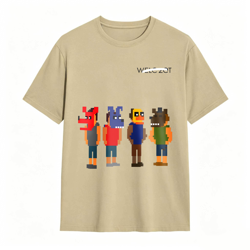 Pixel Art Characters With Text Welc Zot Unisex Classic T-shirt