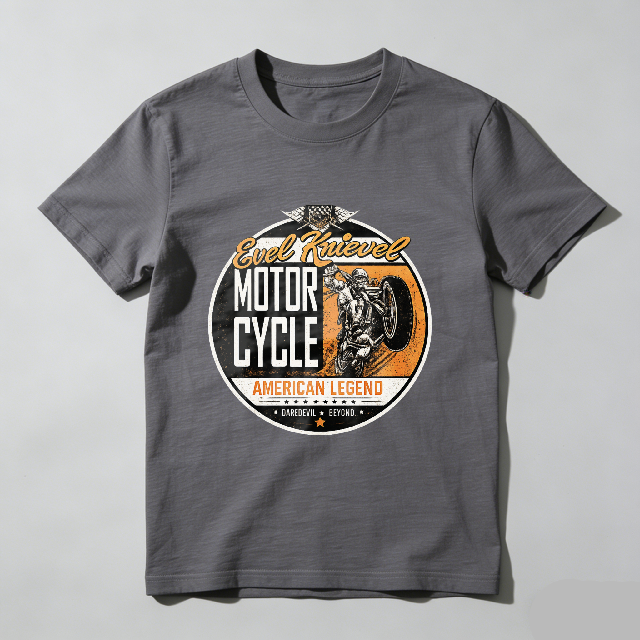 Evel Knievel Motorcycle American Legend T Shirt Made In Usa