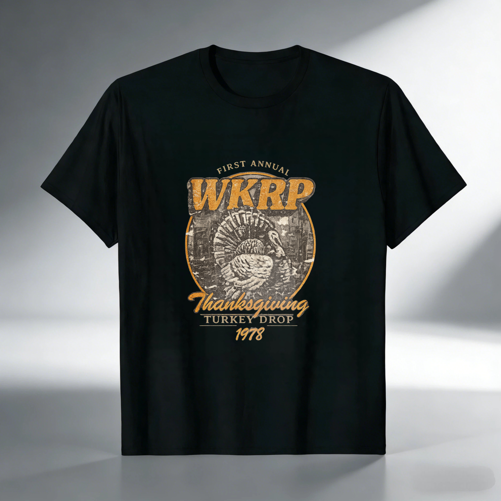 TEECURENT First Annual Wkrp Thanksgiving Turkey Drop 1978 T Shirt