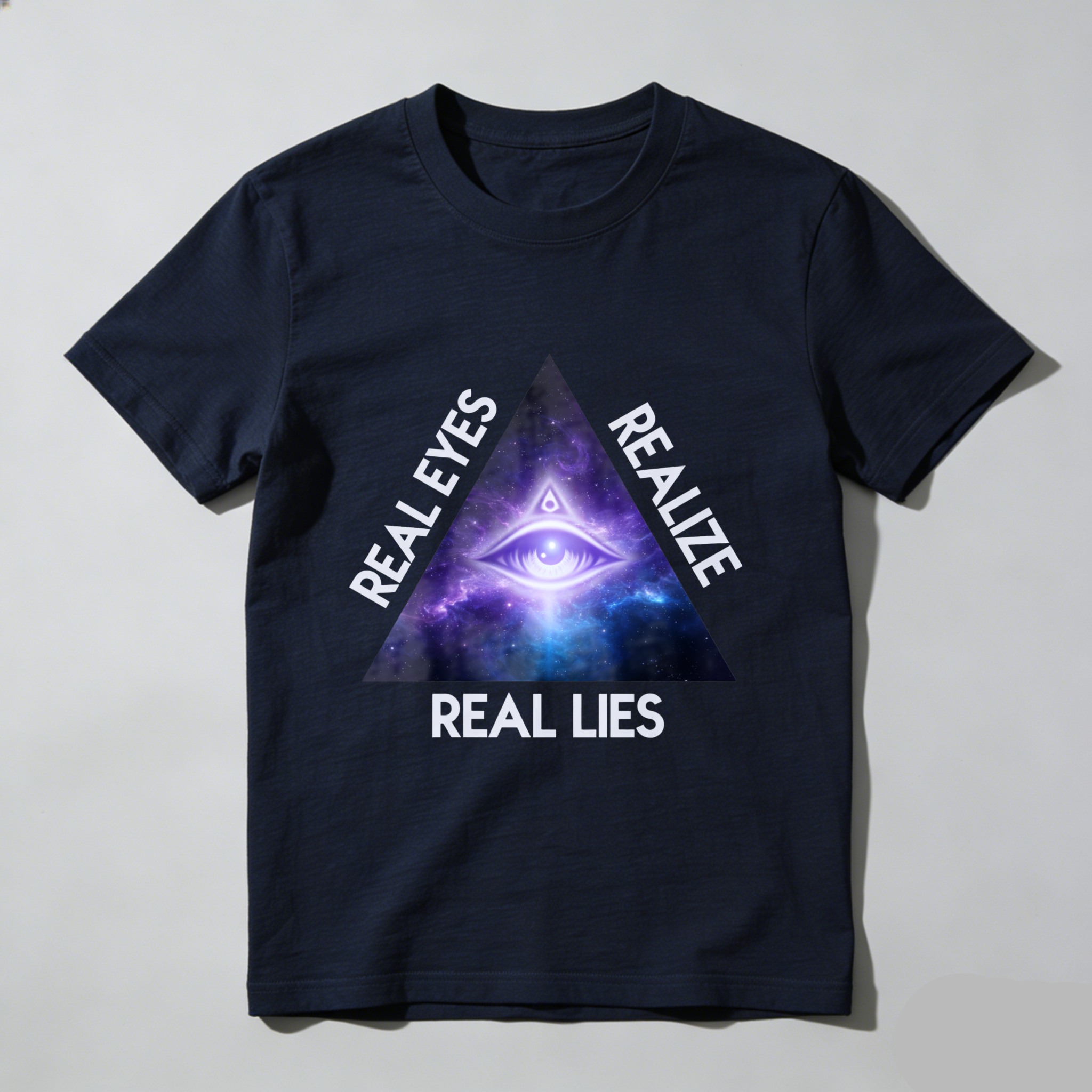 TEECURENT  Real Eyes Realize Real Lies Pyramid Eye Galaxy TEECURENT