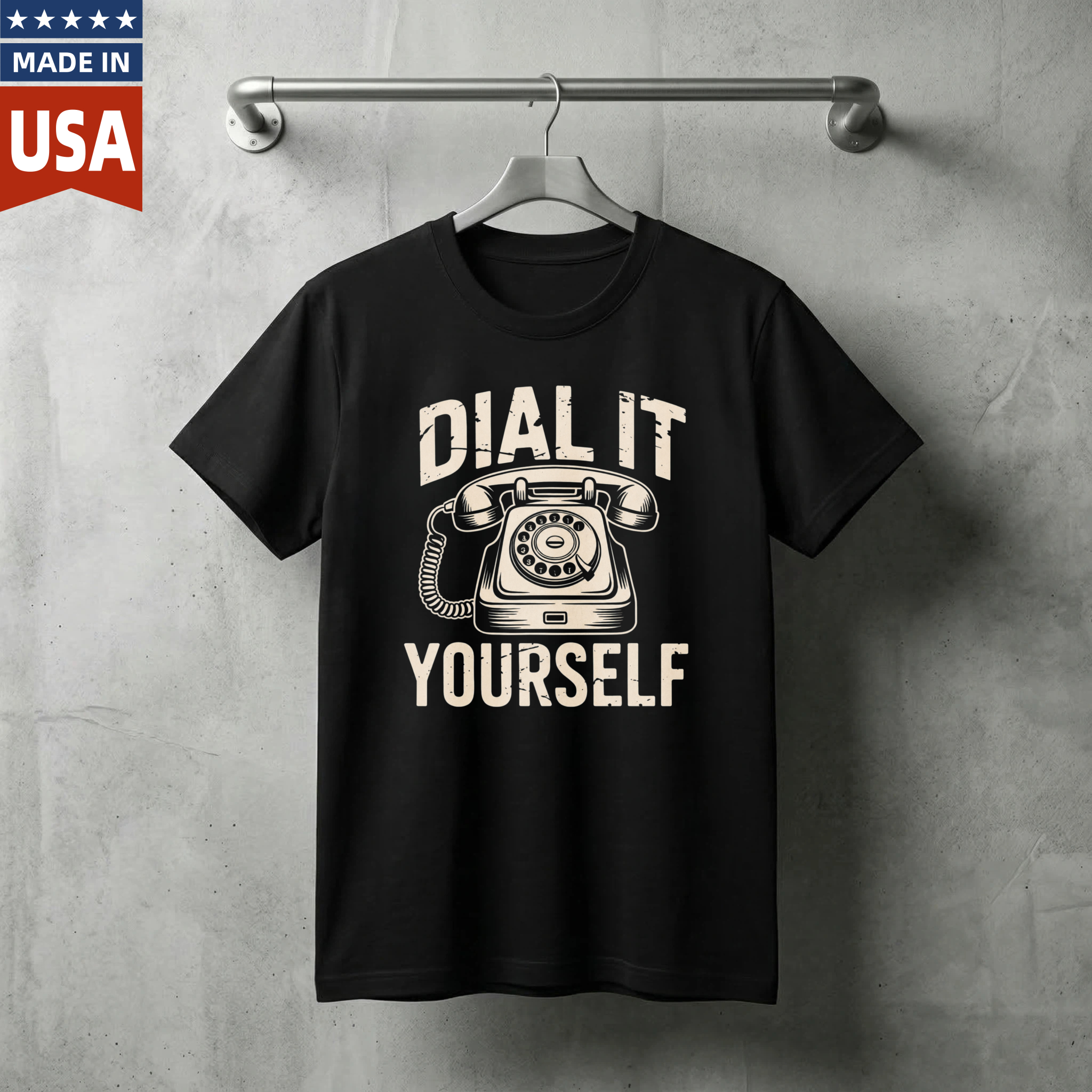 Dial It Yourself Vintage Telephone Graphic T-Shirt Made In Usa