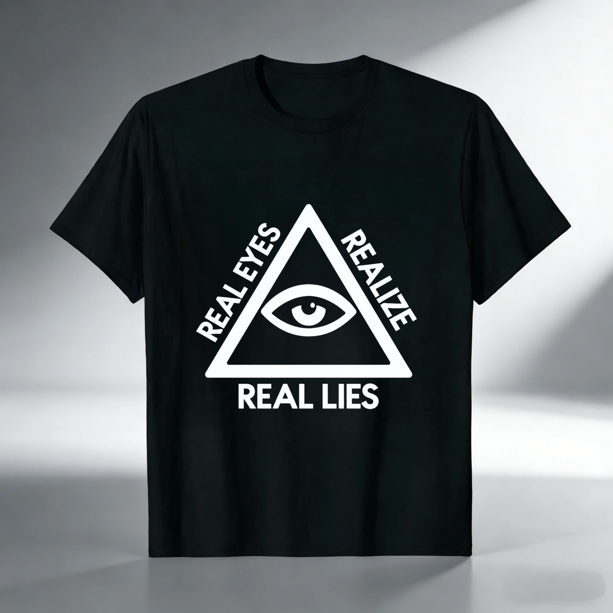 TEECURENT  Real Eyes Realize Real Lies Eye Symbol TEECURENT