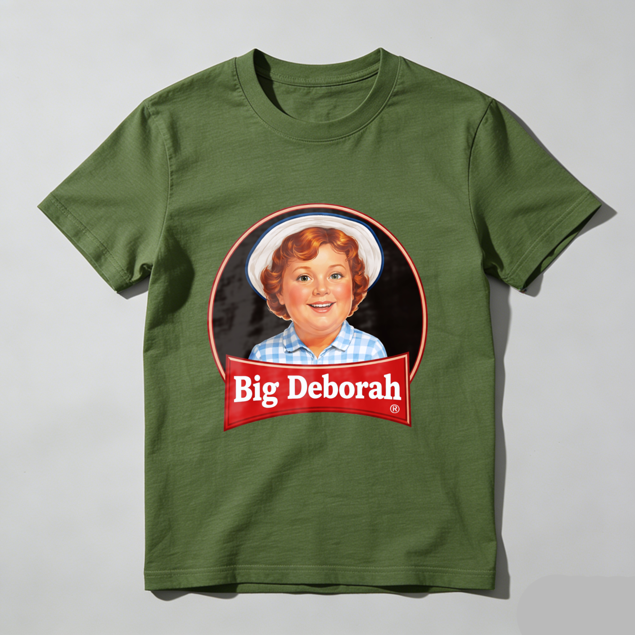 TEECURENT Big Deborah T Shirt With Vintage Girl Design Black Cotton Unisex Top For Men Women And Kids