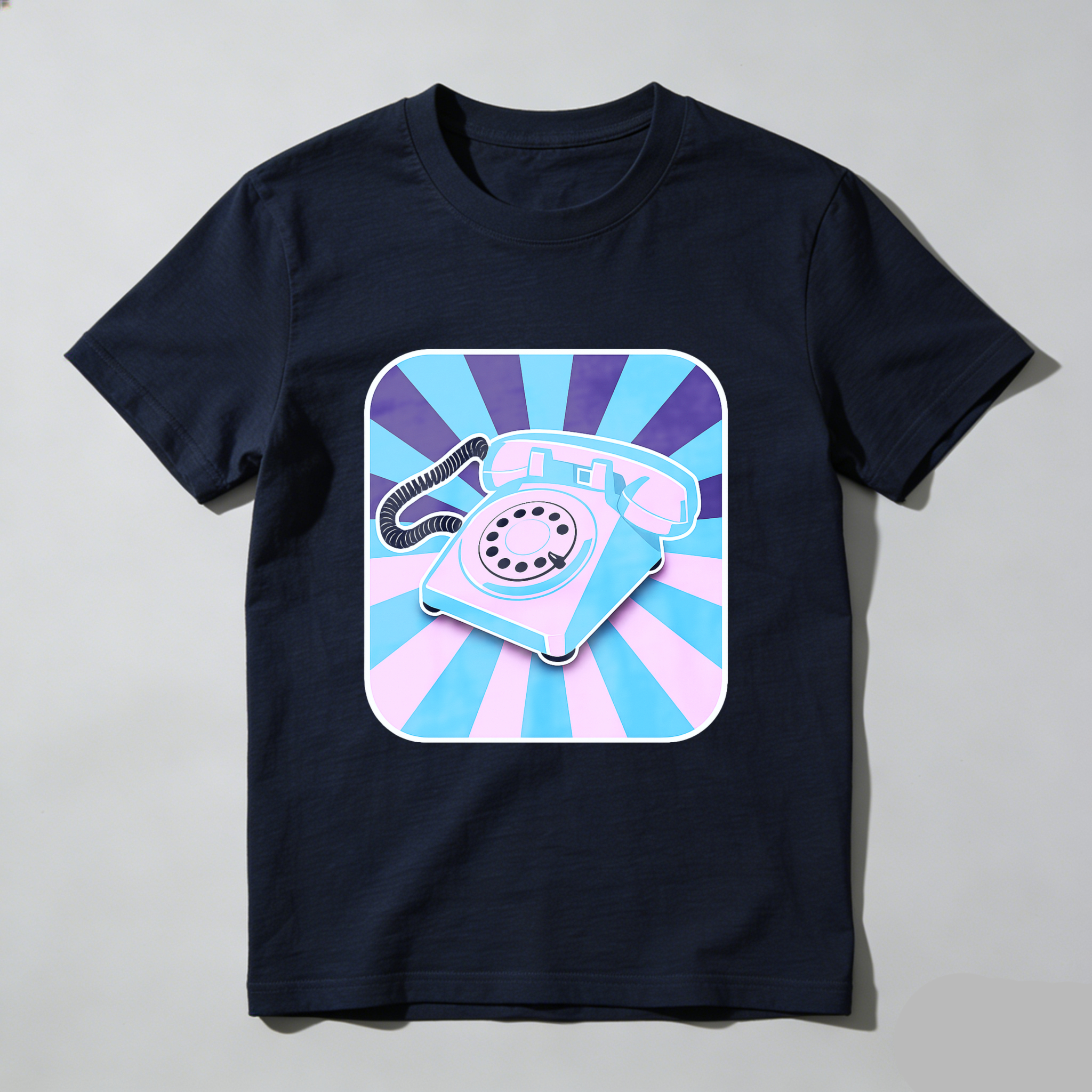 Retro Telephone Graphic T Shirt Made In Usa Vintage Phone Design Unisex Casual Wear
