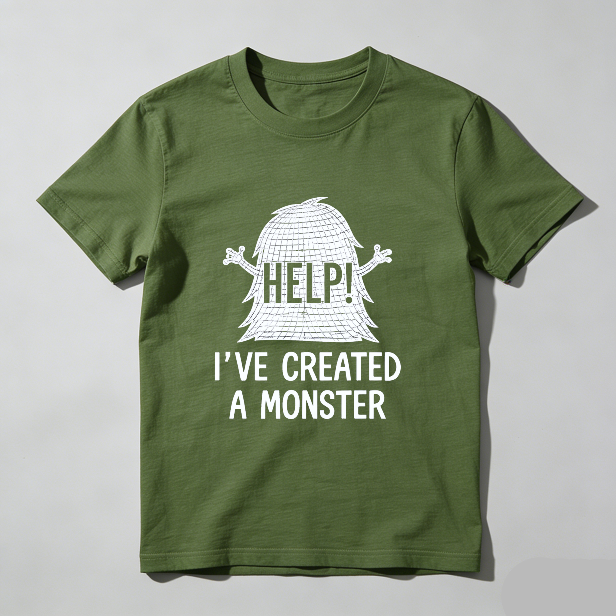 TEECURENT Help Ive Created A Monster Halloween Shirt Funny T-Shirt For Men Women Spooky Costume Party Gift WOMEN