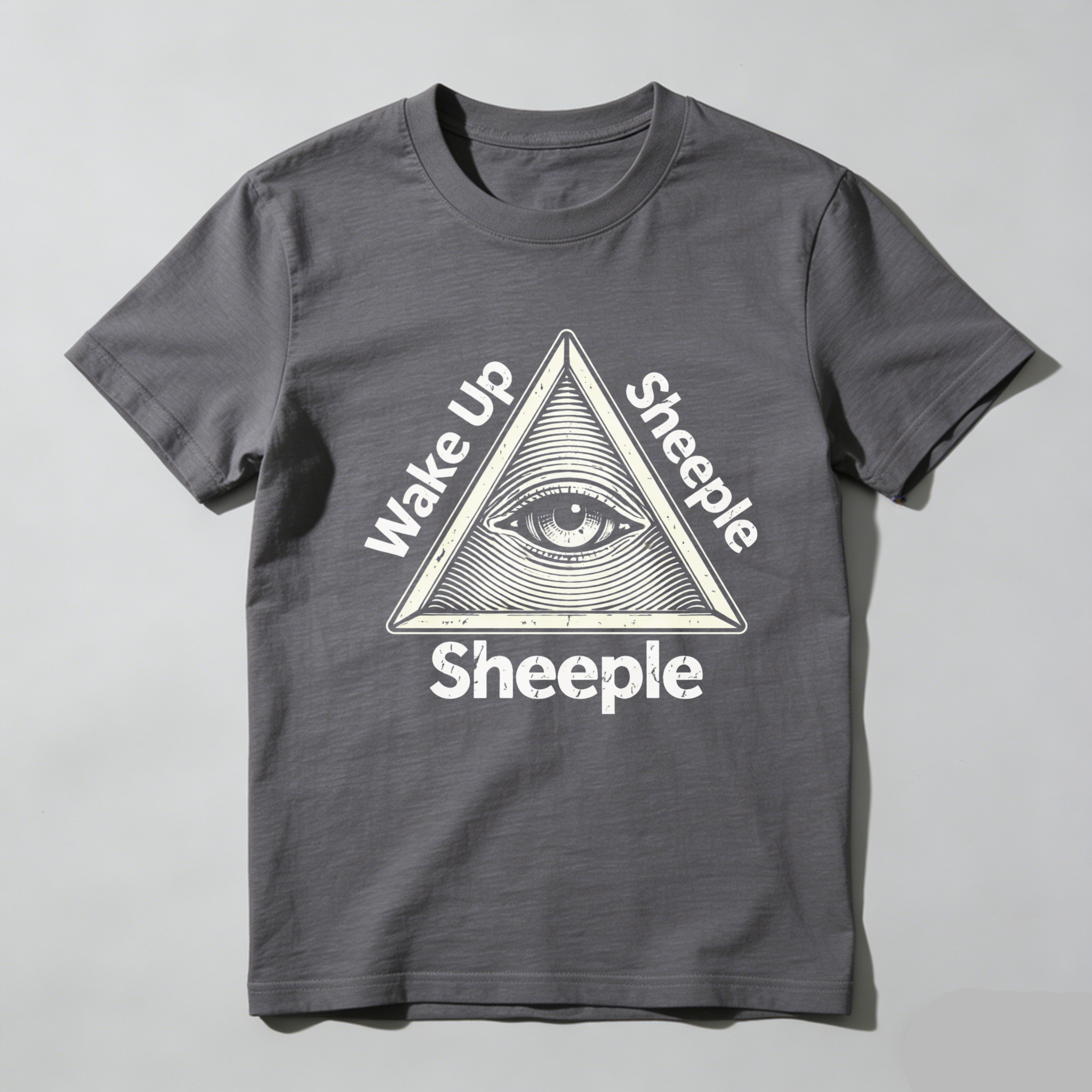 TEECURENT  Wake Up Sheeple Eye In Pyramid Sheeple TEECURENT