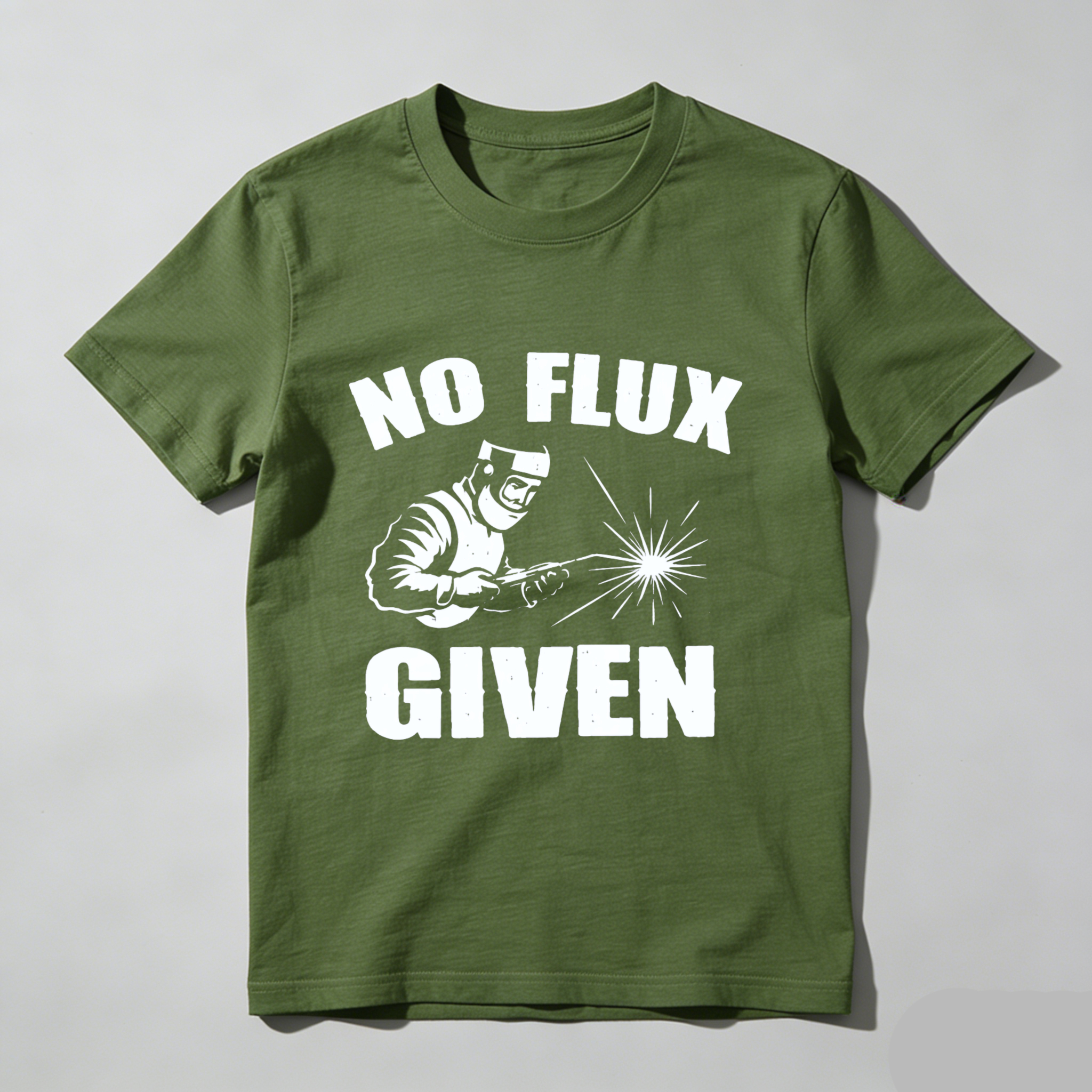 No Flux Given Welder T Shirt Funny Welding Gift For Men And Women With Welding Spark Design