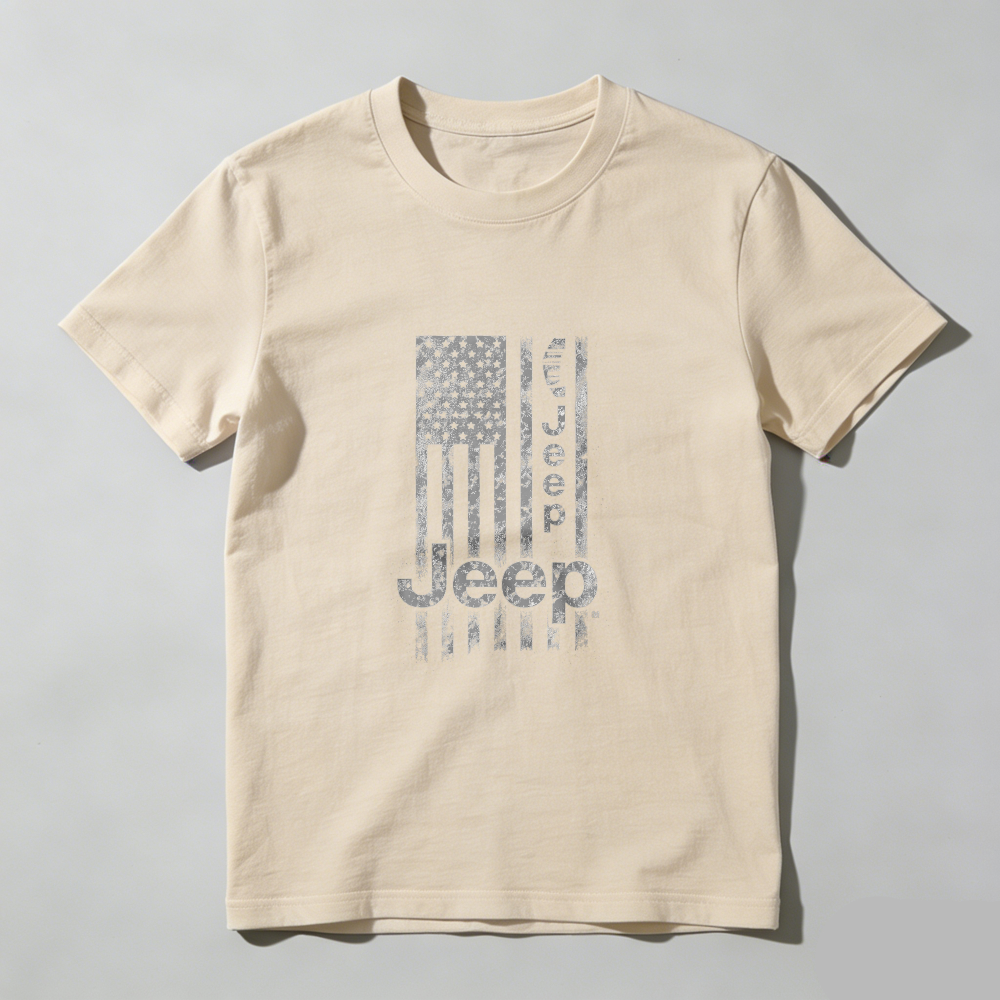 Jeep American Flag T-Shirt Black Men's Casual Graphic Tee With Distressed Usa Design And Jeep Logo For Outdoor Adventure Enthusiasts