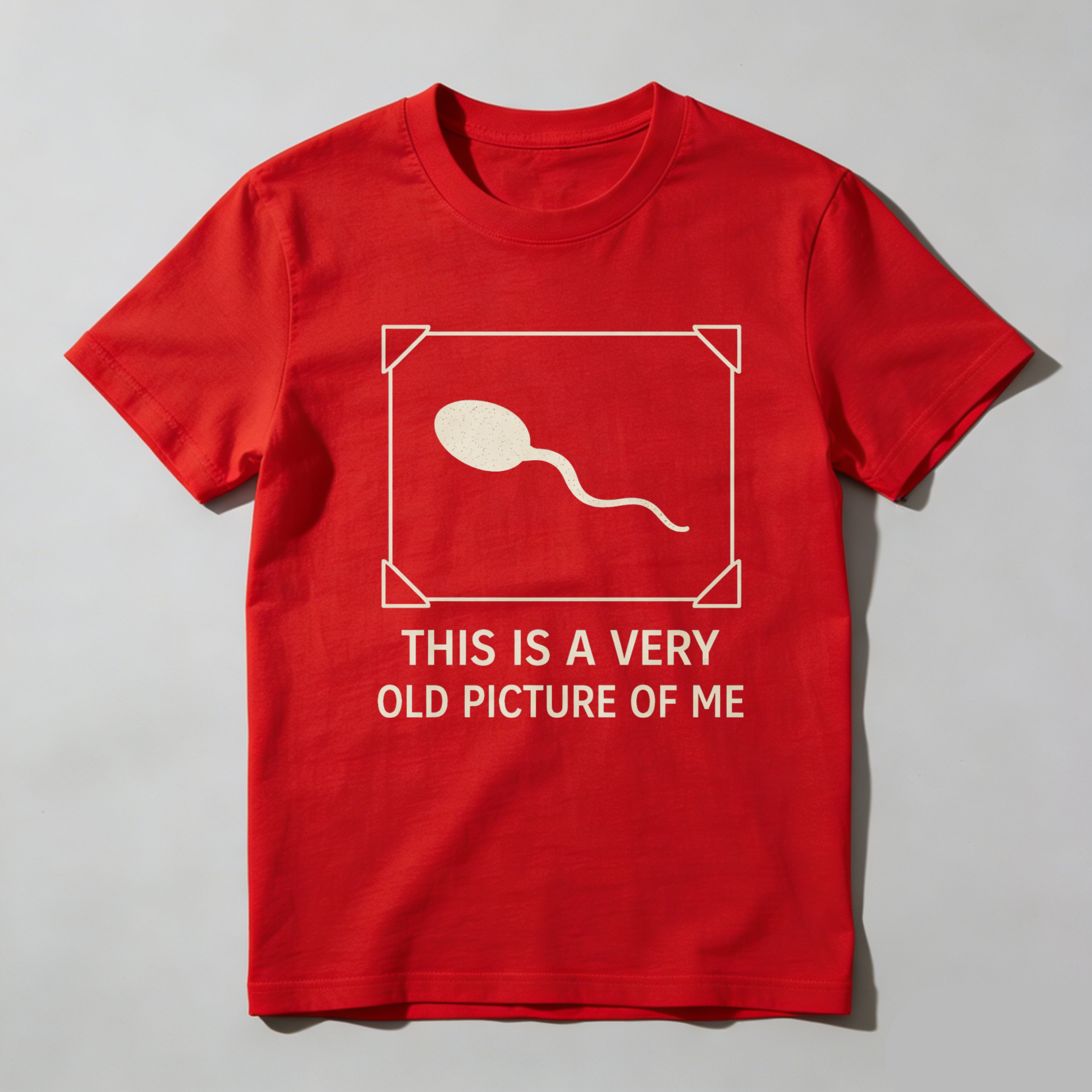 TEECURENTThis Is A Very Old Picture Of Me Sperm T-Shirt Funny Humor Men Women Black Shirt-TeeCurent