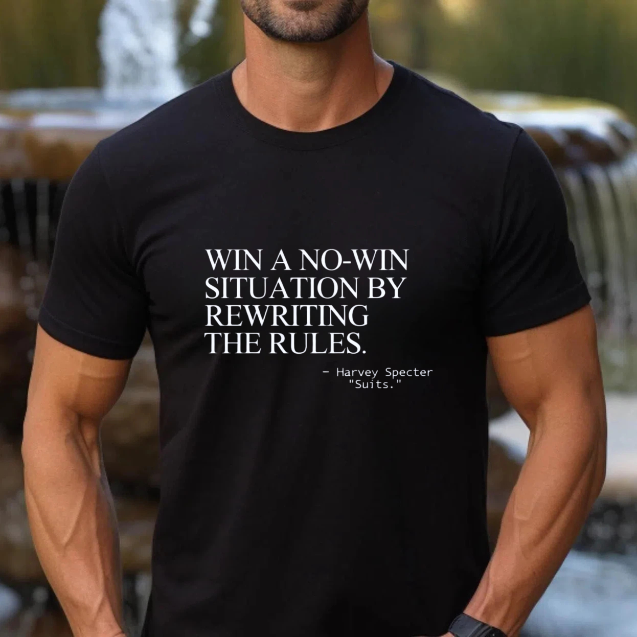 TEECURENT Harvey Specter Suits Quote Win A No Win Situation By Rewriting The Rules T Shirt