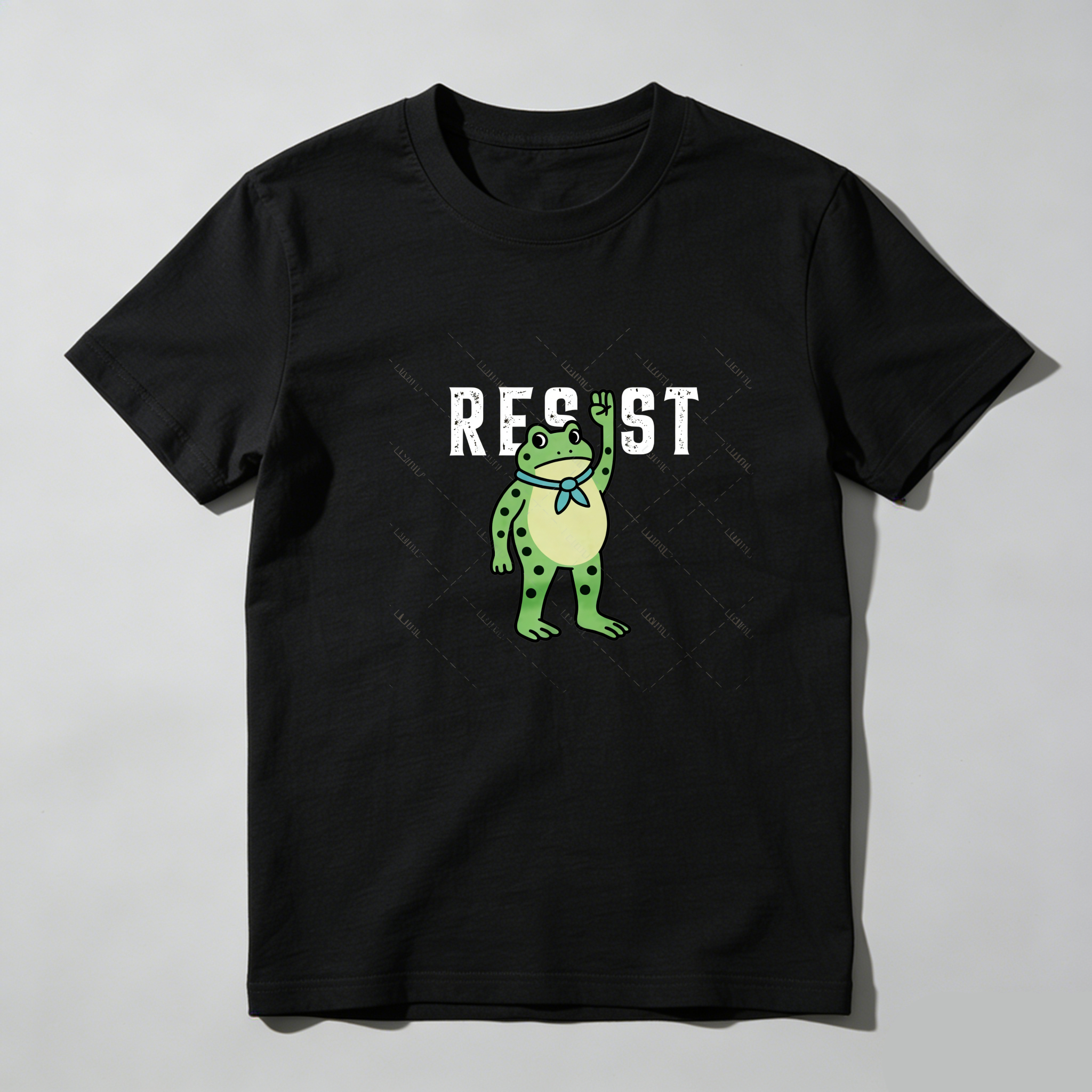 TEECURENT Frog Resist Protest Pure Cotton Short Sleeve T Shirt-TeeCurent