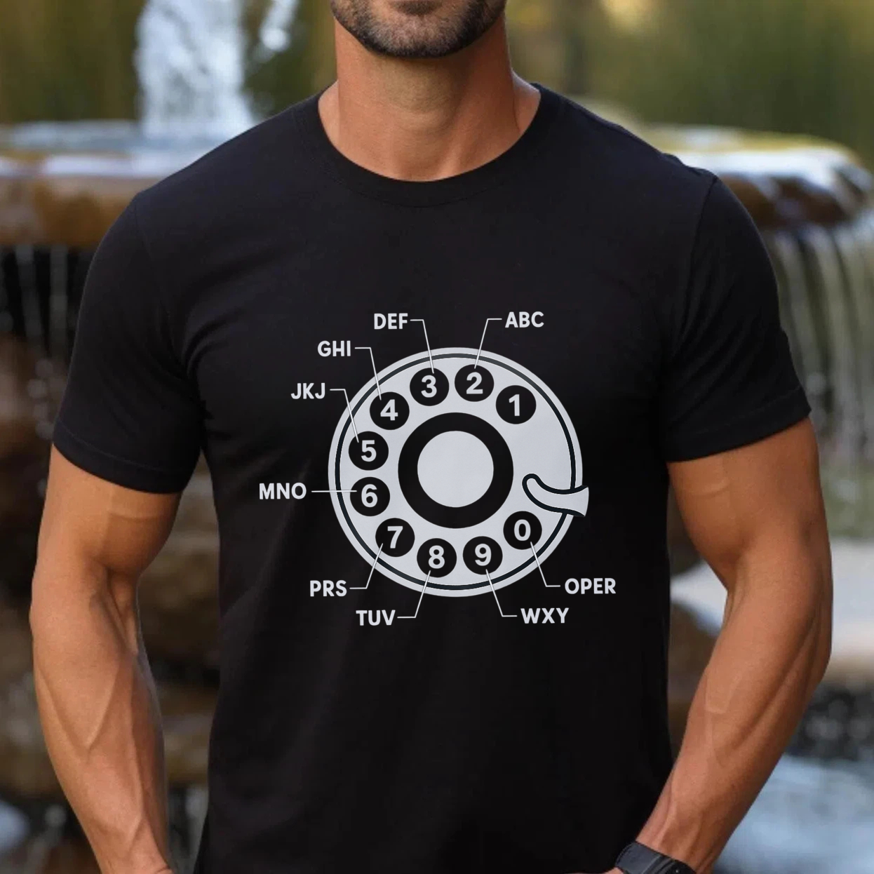Retro Telephone Dial Design T Shirt Made In Usa Classic Black Graphic Tee For Men And Women Vintage Communication Style Apparel