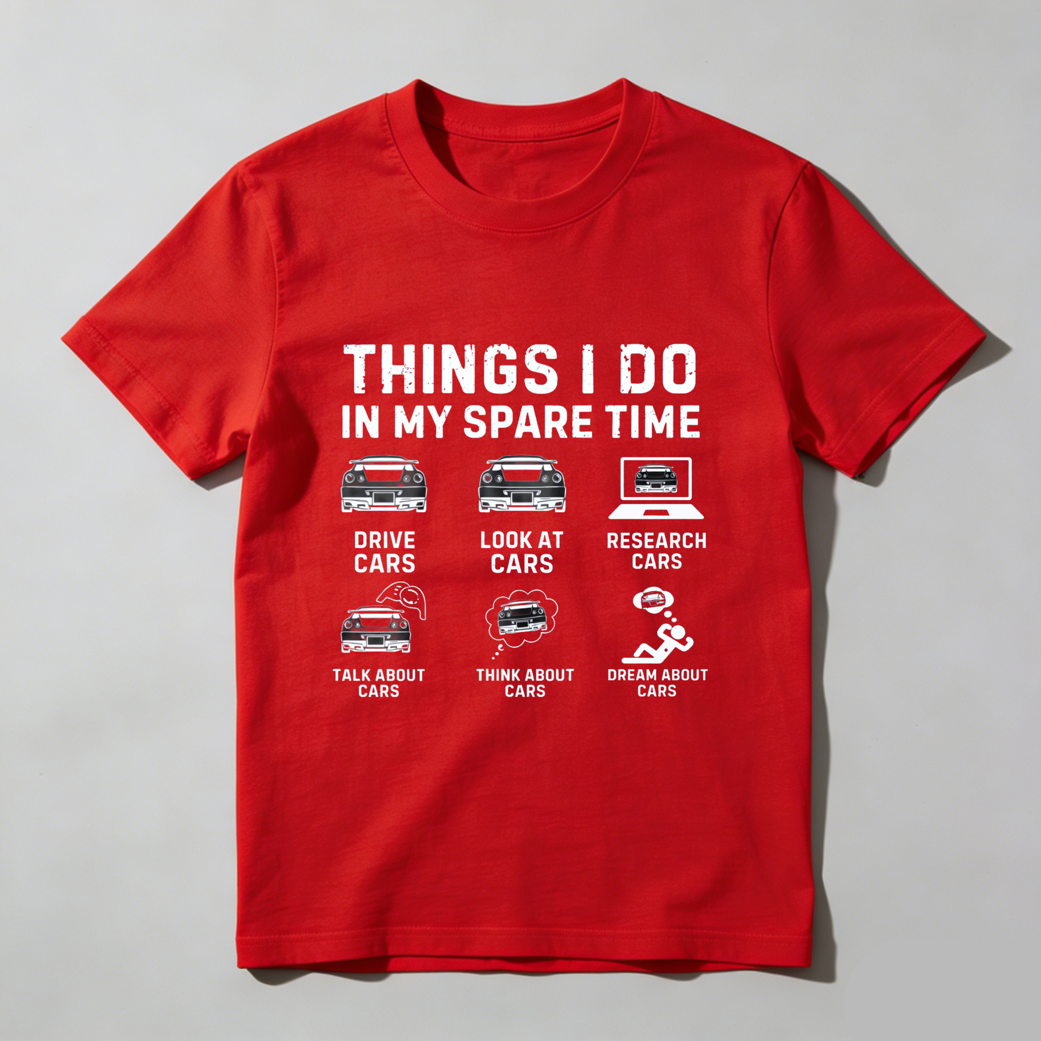 Things I Do In My Spare Time Car Enthusiast T-Shirt For Men And Women Automotive Lover Gift Idea With Fun Car Related Activities Design